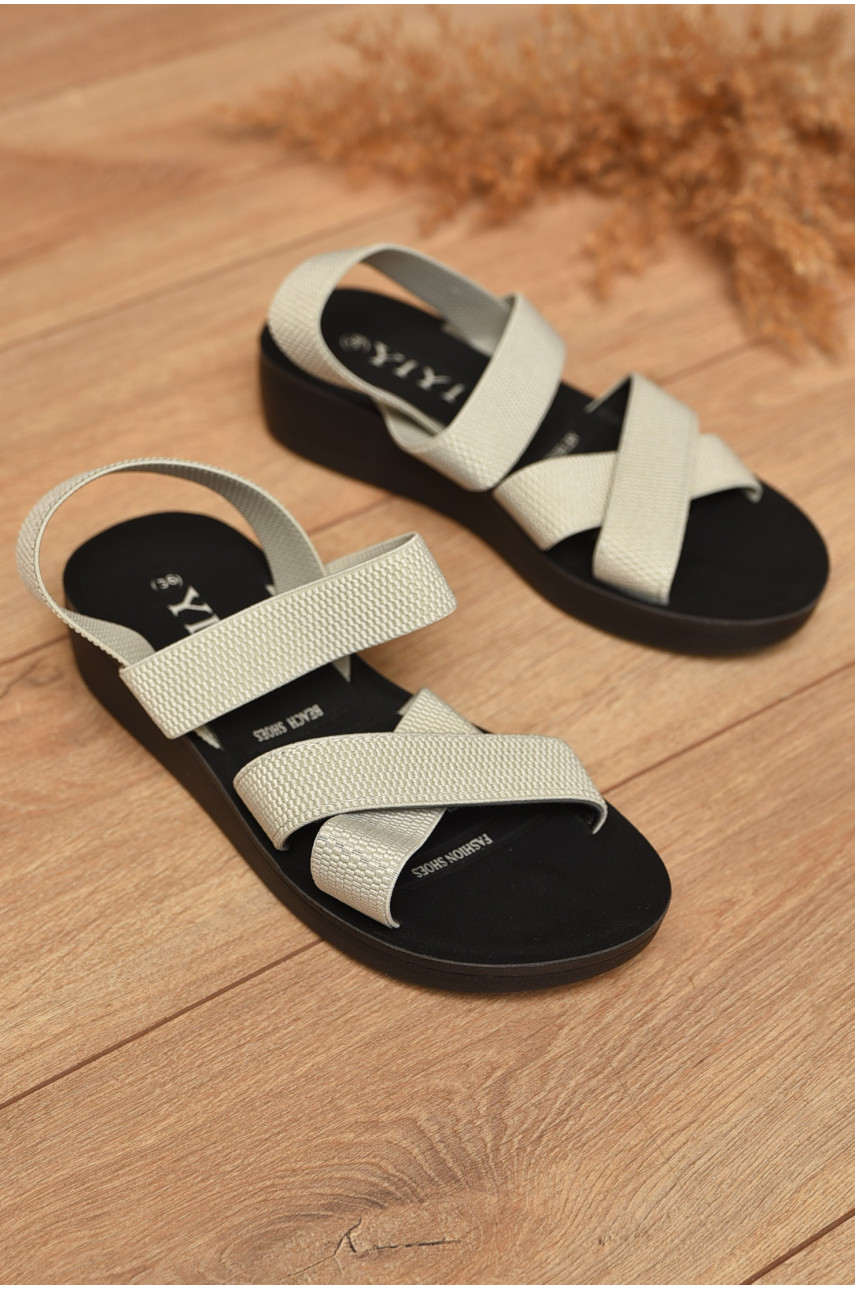 Босоніжки жіночі сірого кольору С24-4 204670