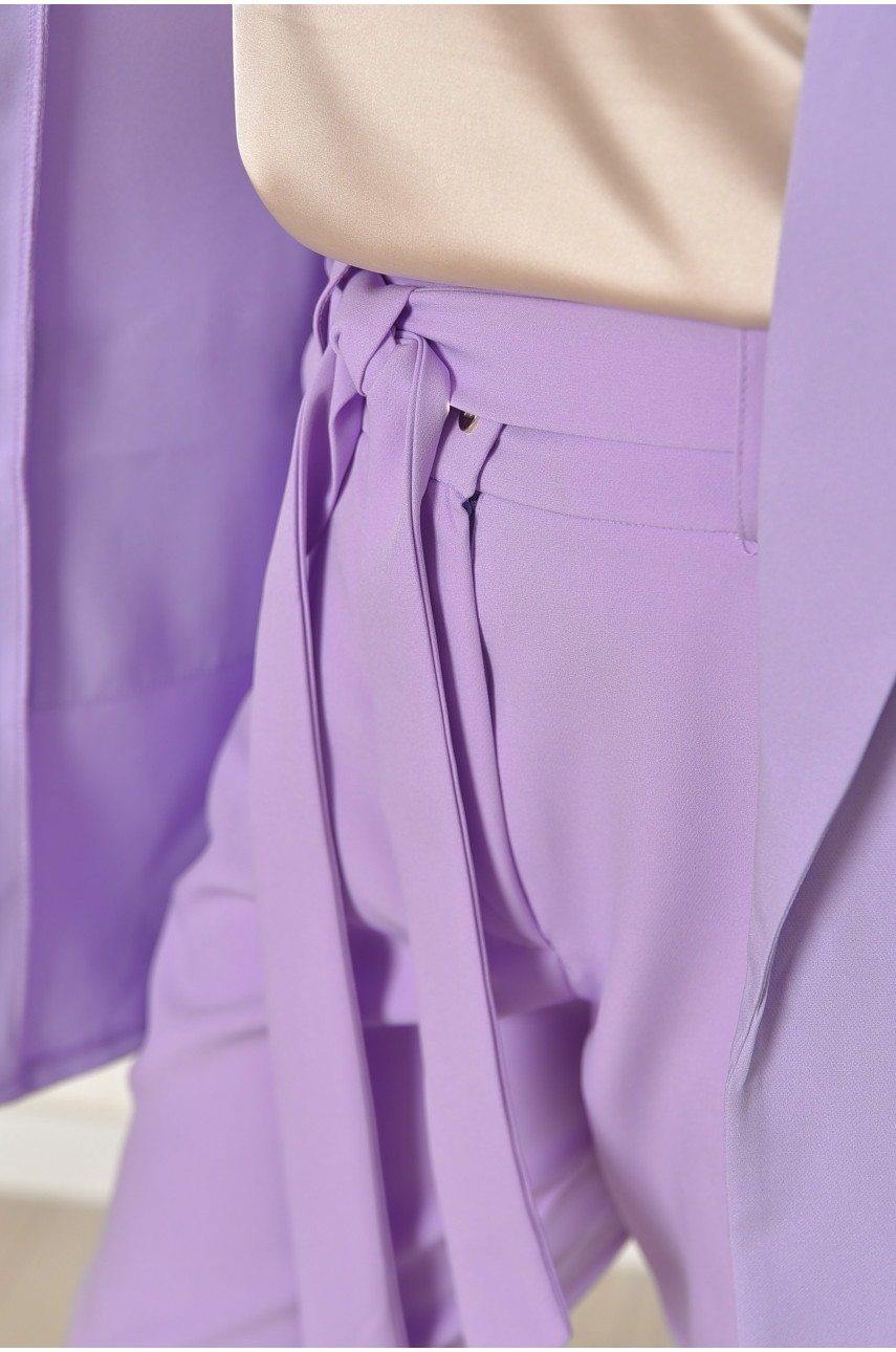 Костюм женский батальный сиреневого цвета 204681
