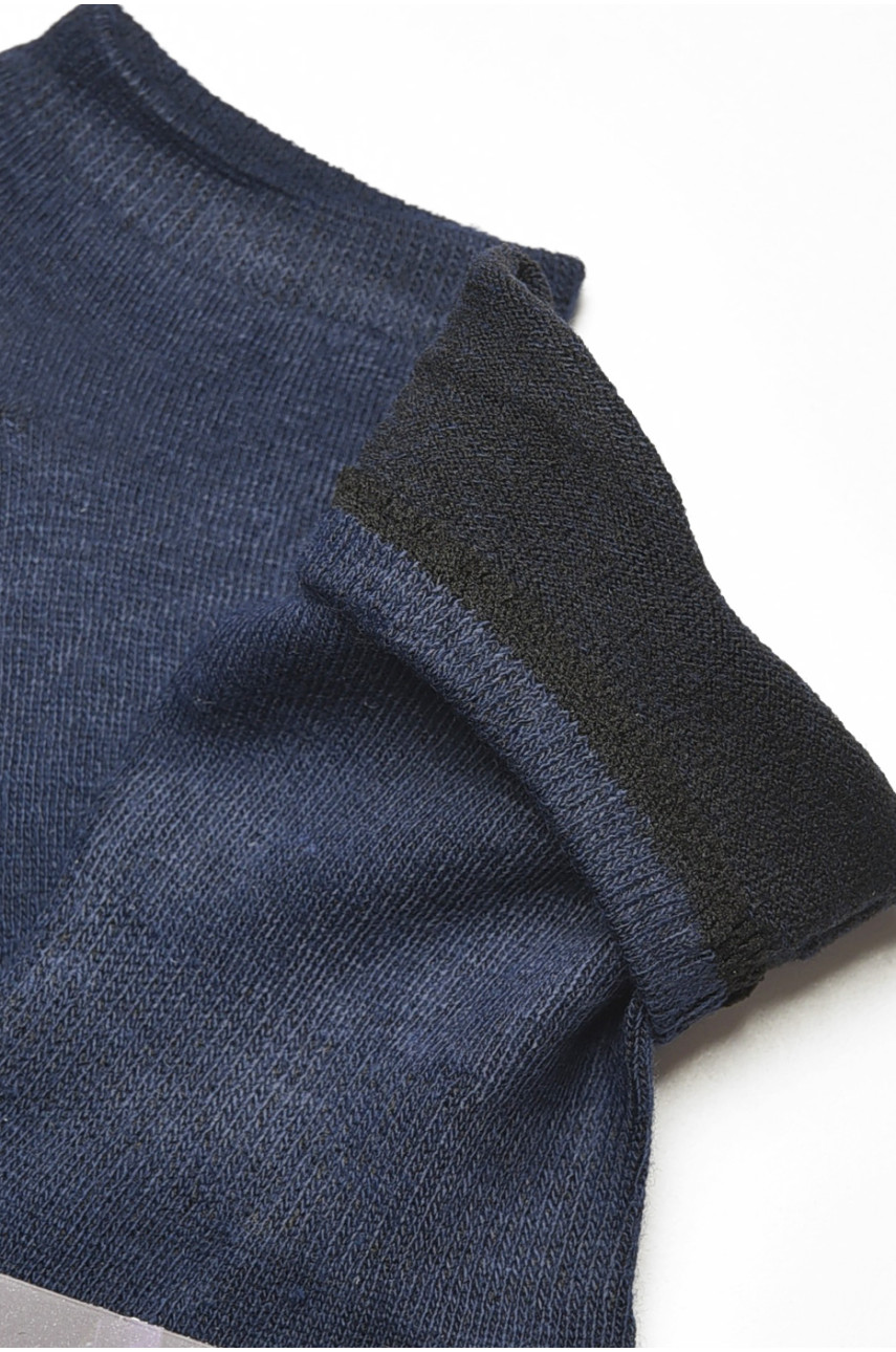 Носки мужские спортивные демисезонные тёмно-синего цвета А21-6 204731