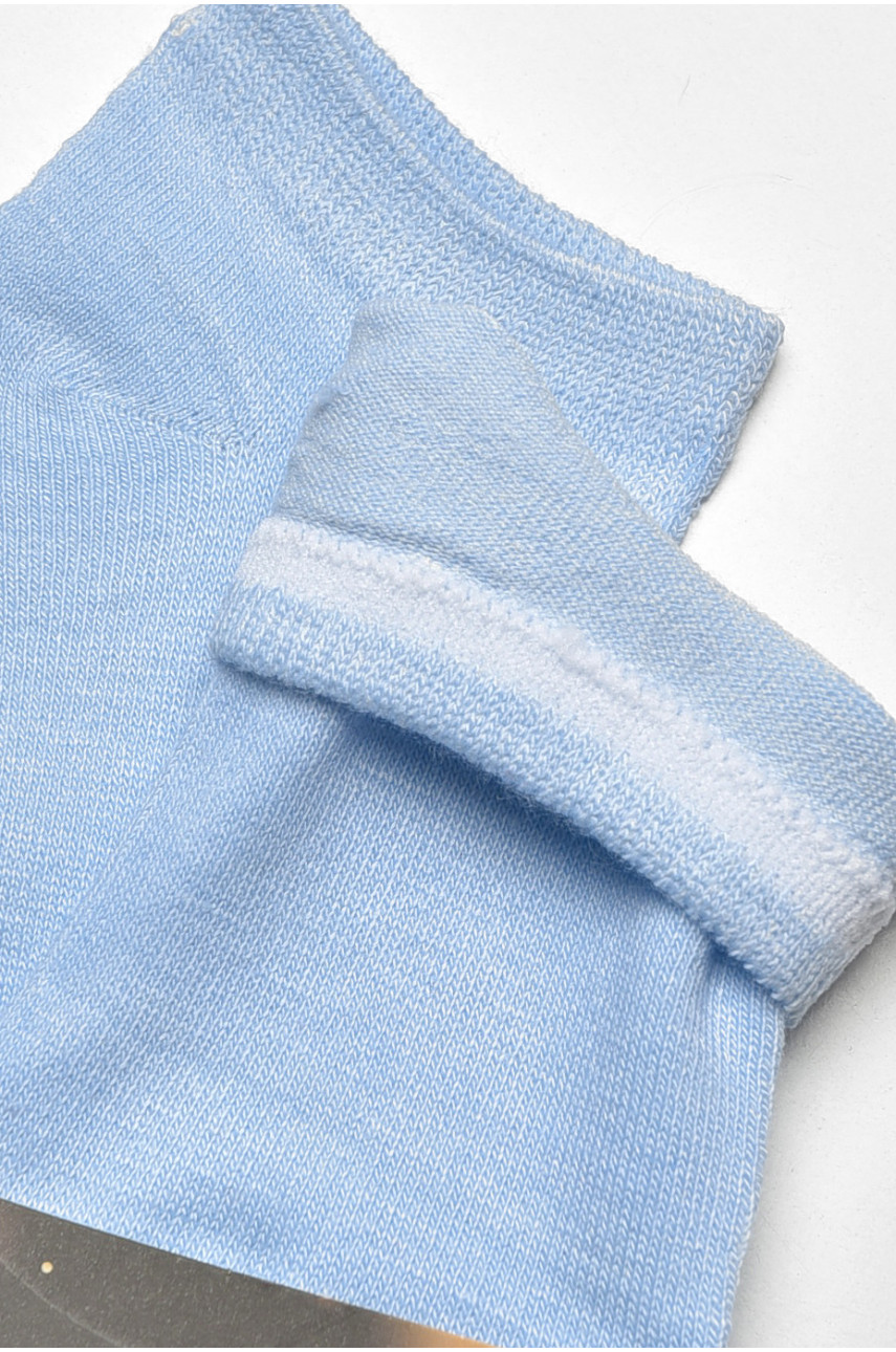 Носки женские спортивные демисезонные голубого цвета В31-1 204736