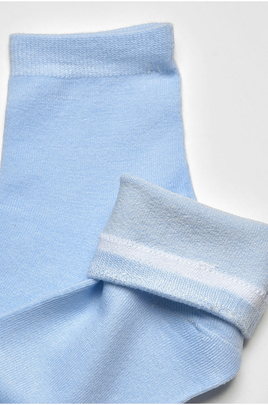 Носки женские демисезонные голубого цвета В-27-2 204743