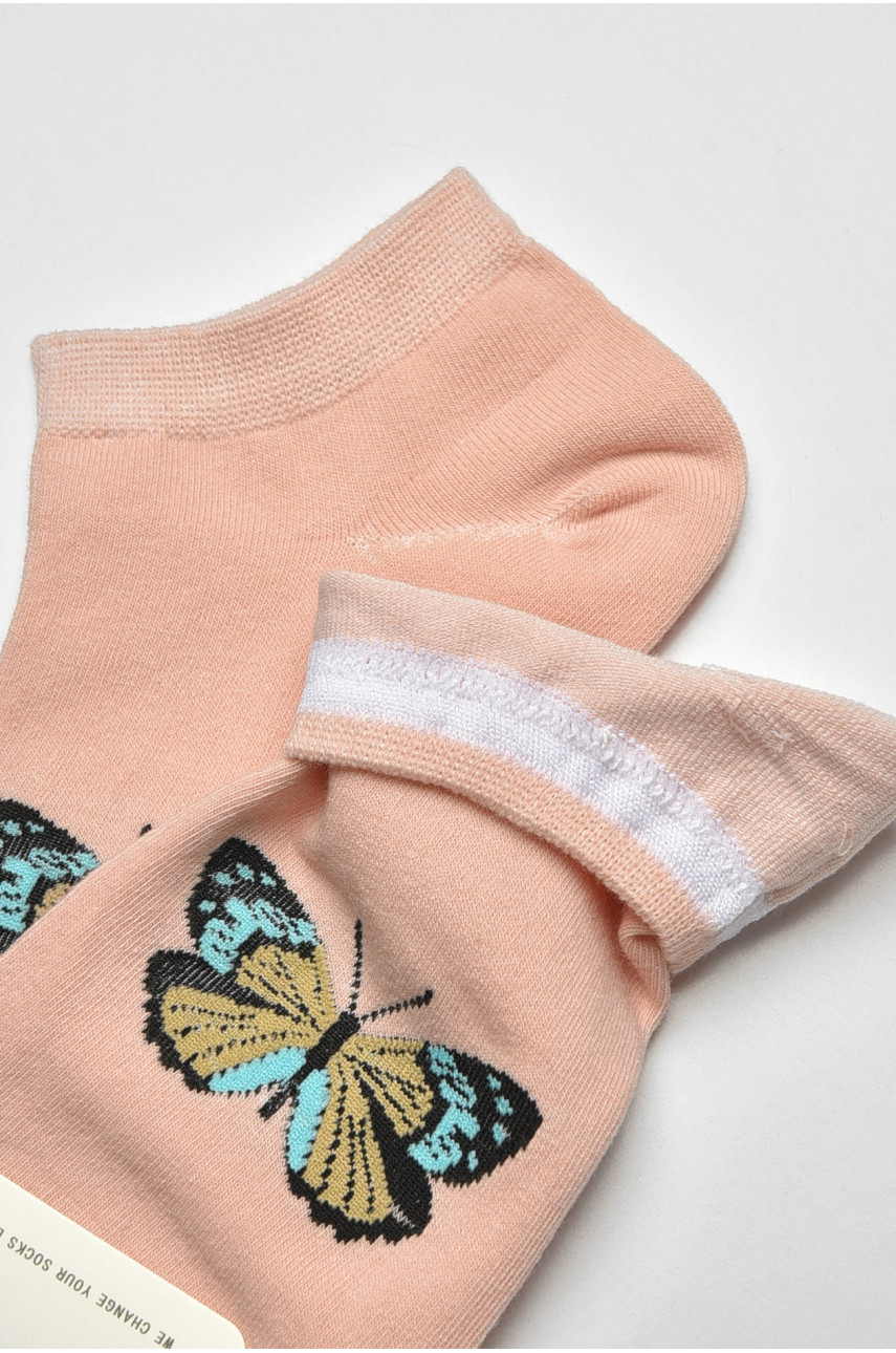 Носки женские спортивные демисезонные пудрового цвета 22-05 204755 Носки женские спортивные демисезонные пудрового цвета 22-05 204755