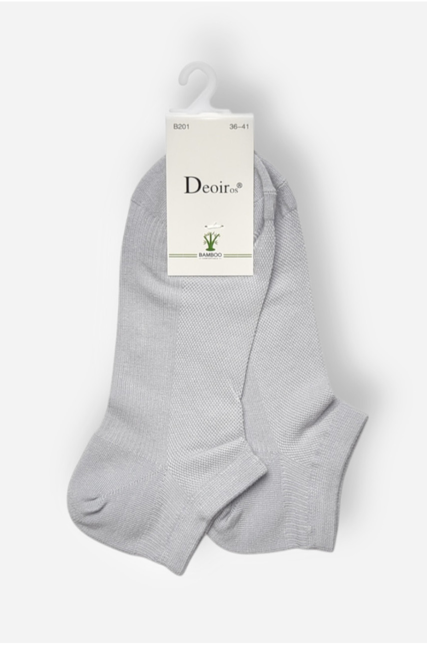 Носки женские спортивные демисезонные серого цвета В201-3 204758