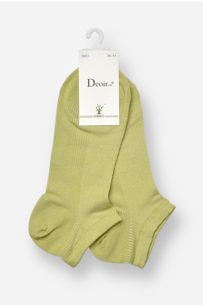 Носки женские спортивные демисезонные оливкового цвета В201-3 204760