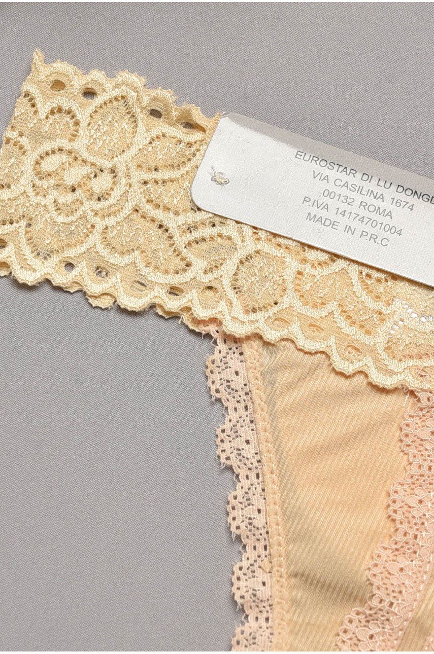 Стринги женские однотонные бежевого цвета 7923 204784