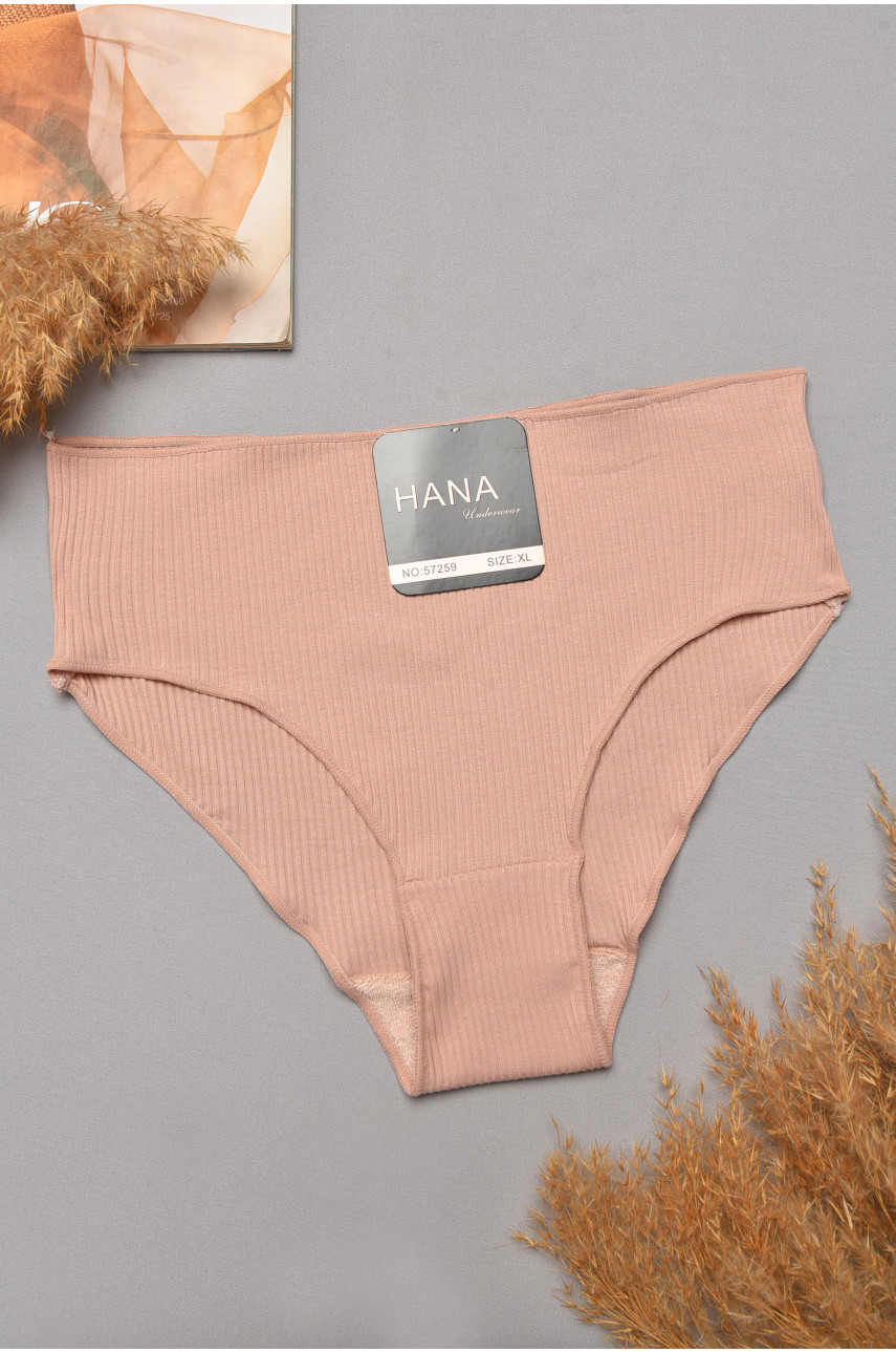 Трусы женские полубатальные бежевого цвета 57259 204792