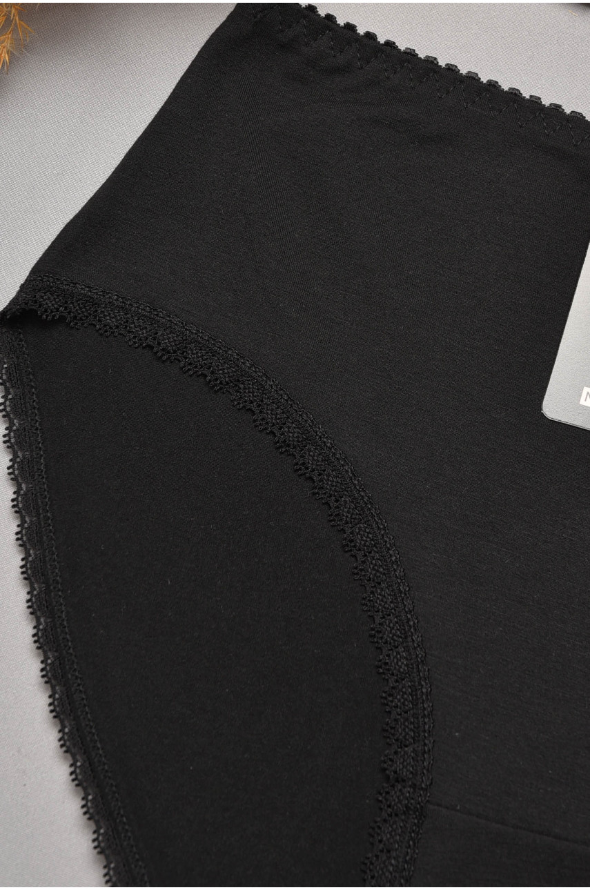 Труси жіночі напівбатальні чорного кольору 70018 204795