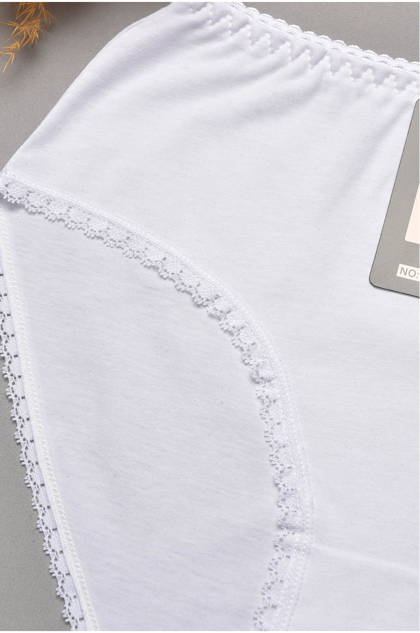 Трусы женские полубатальные белого цвета 70018 204797