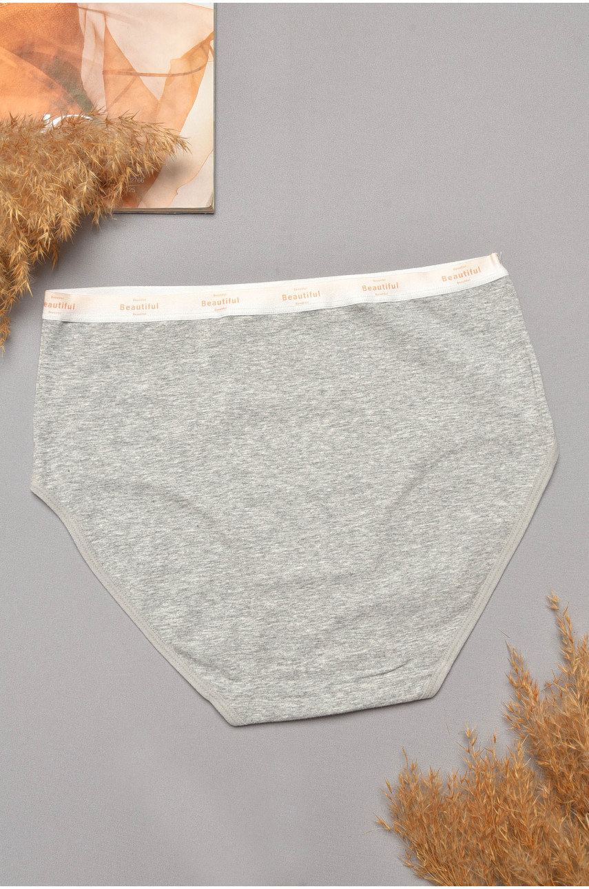 Трусы женские полубатальные серого цвета 21003 204800