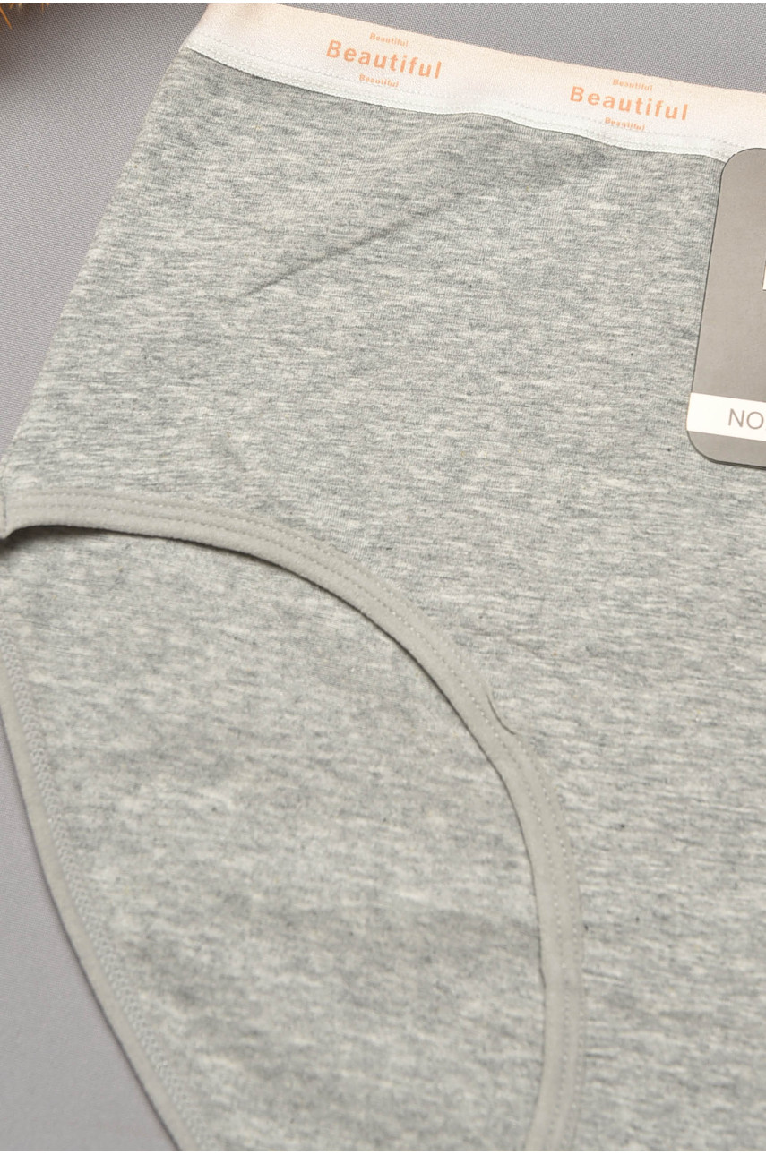 Трусы женские полубатальные серого цвета 21003 204800