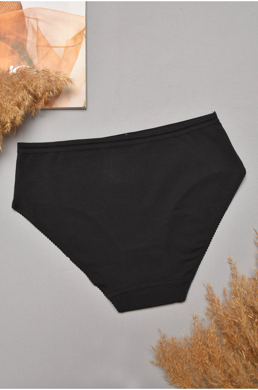 Трусы женские полубатальные черного цвета 00774 204807