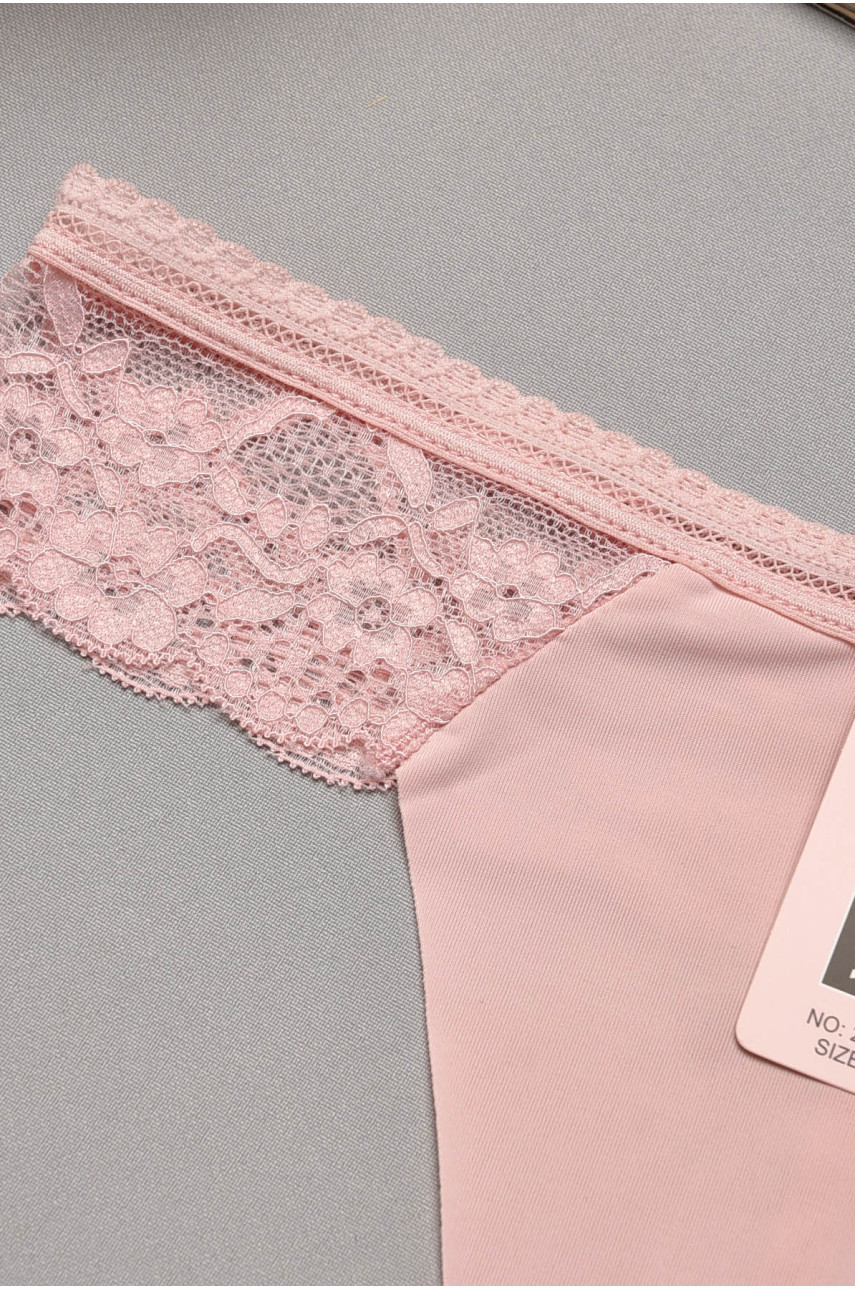 Стринги женские однотонные розового цвета 29220 204815