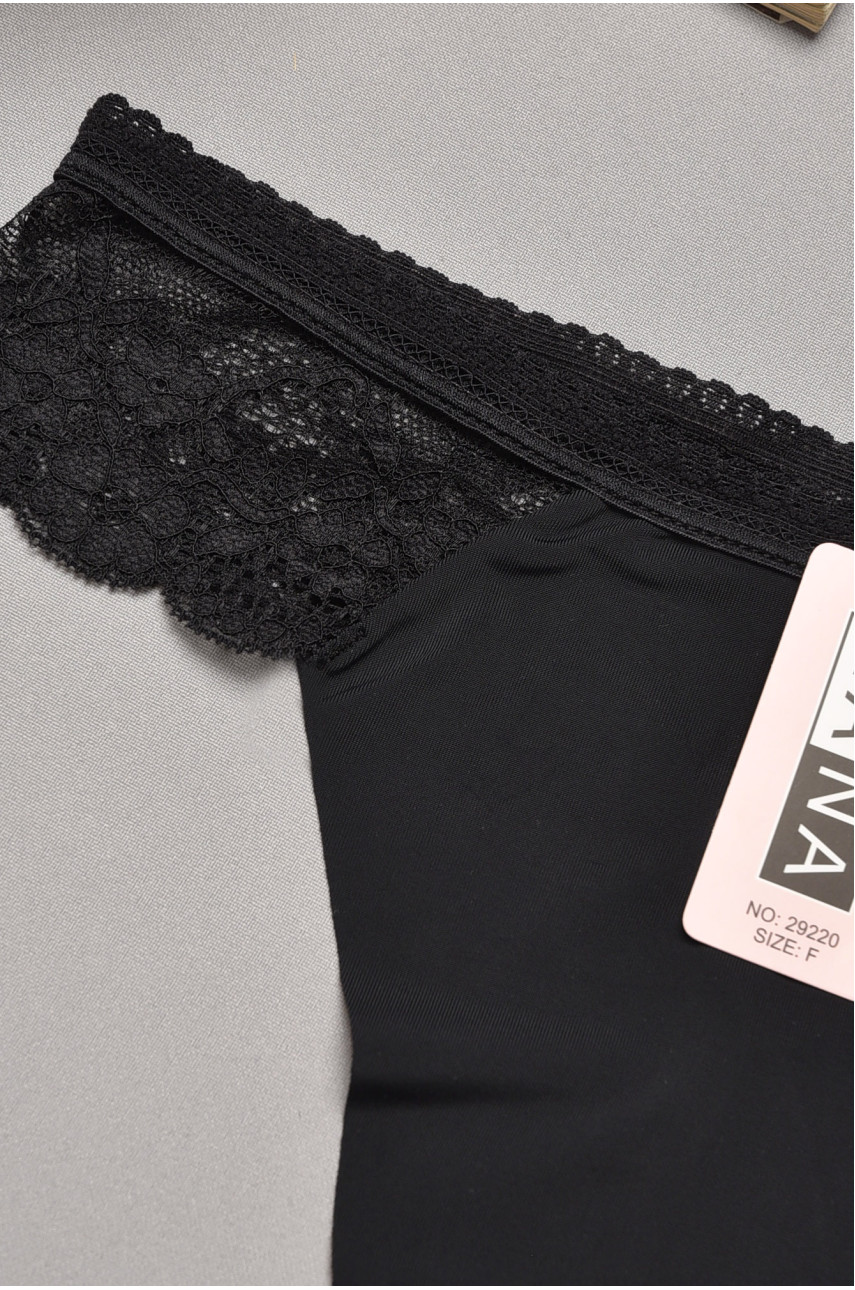 Стринги женские однотонные черного цвета 29220 204816 Стринги женские однотонные черного цвета 29220 204816
