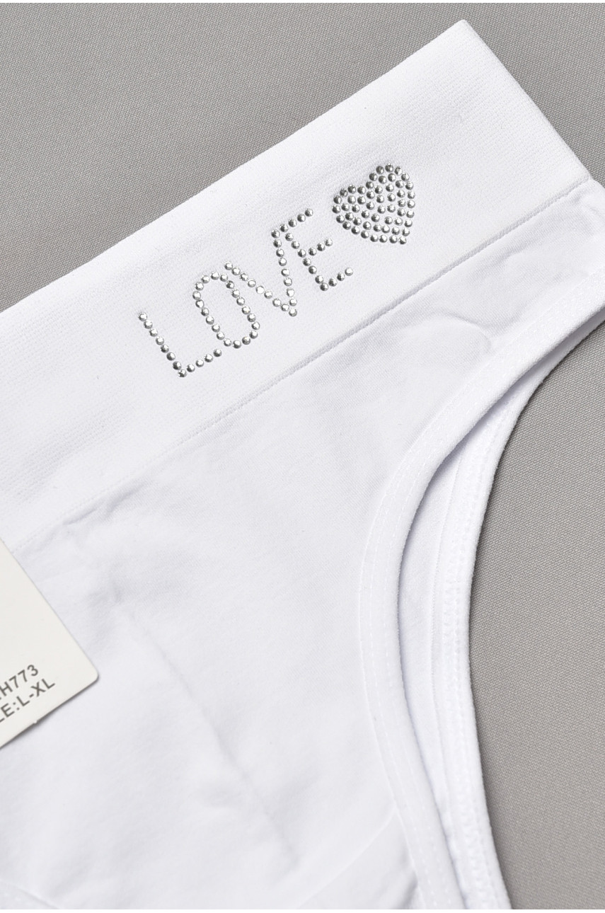 Трусы женские однотонные белого цвета 773 204817