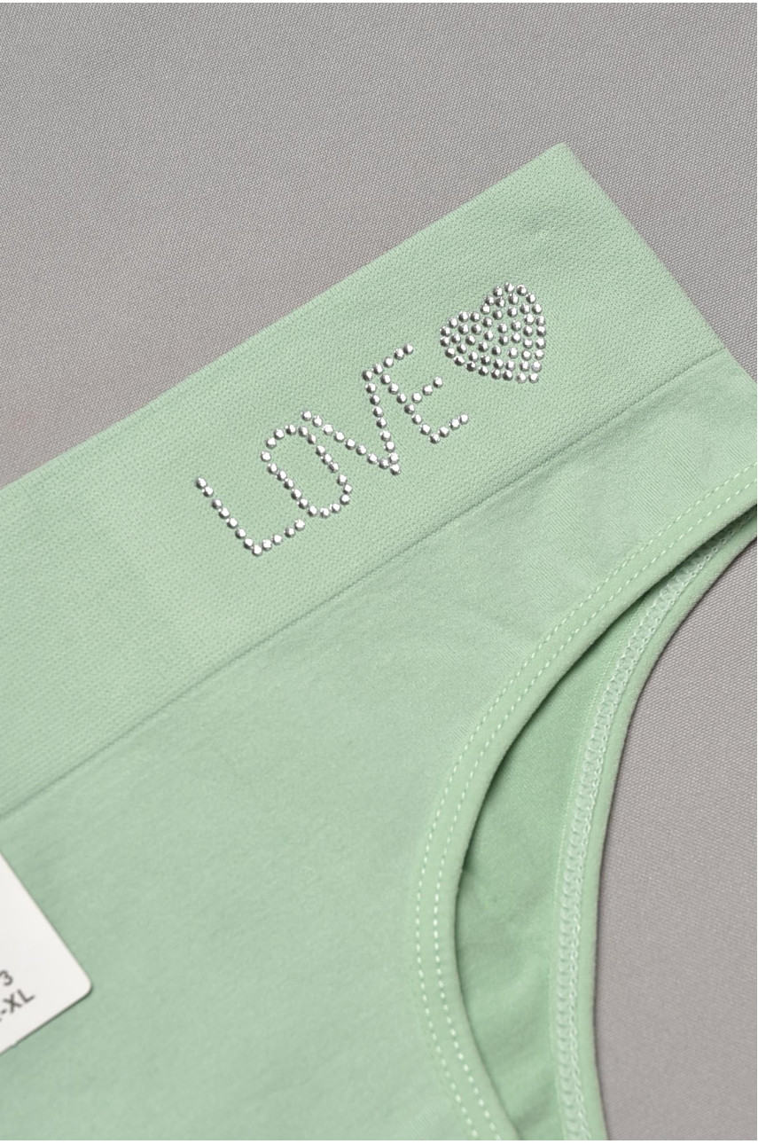 Трусы женские однотонные мятного цвета 773 204818