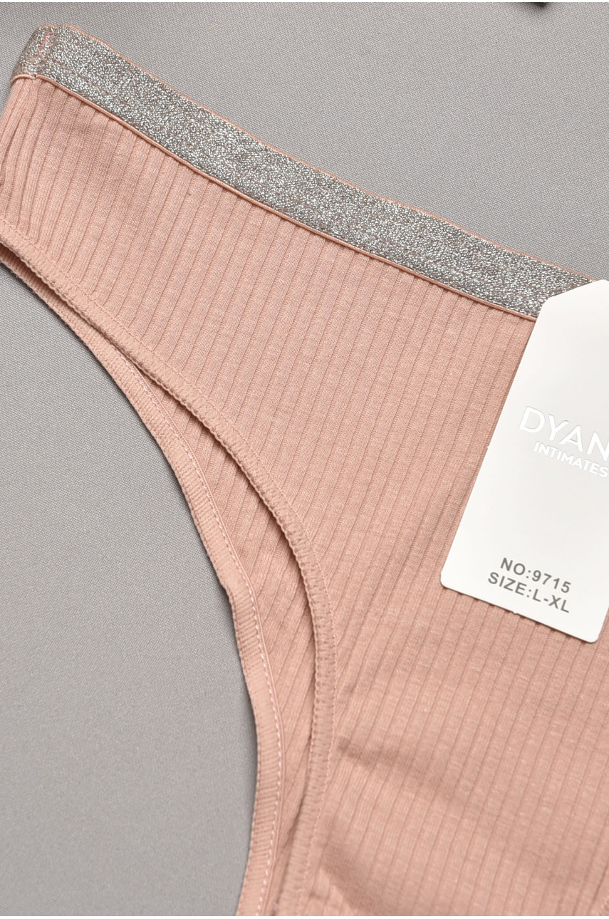 Трусы женские однотонные пудрового цвета 9715 204820