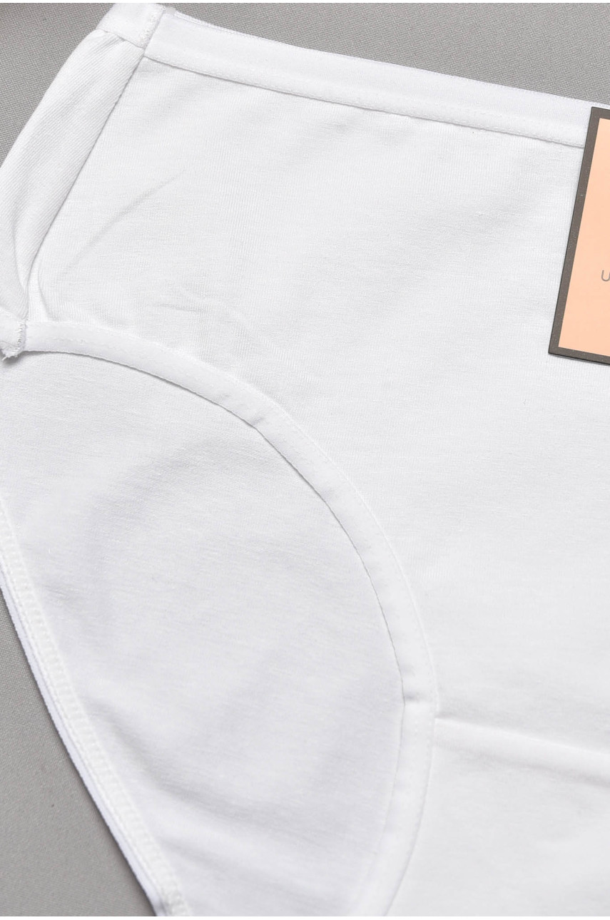 Трусы женские полубатальные белого цвета 90066 204834