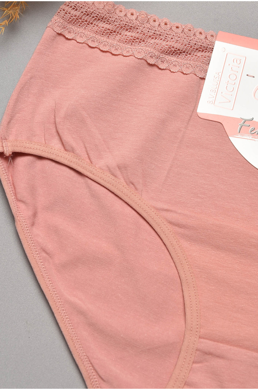 Трусы женские полубатальные пудрового цвета 90019 204845