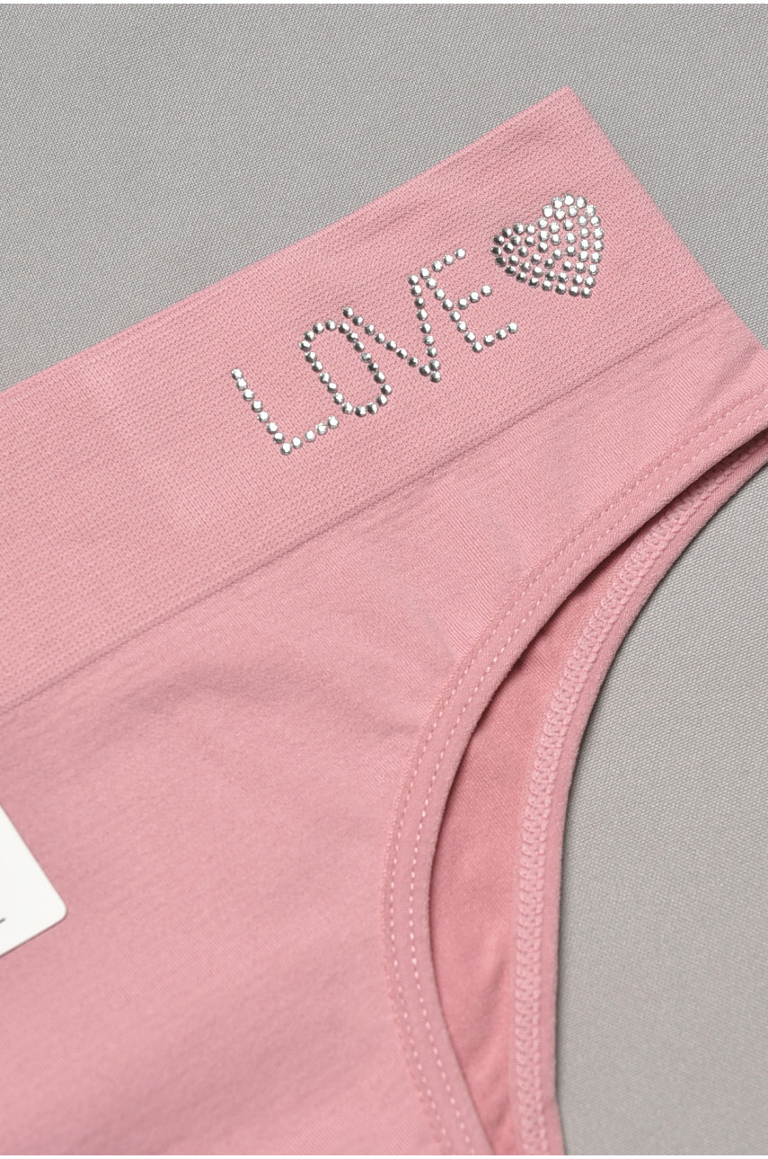 Трусы женские однотонные розового цвета 773 204852