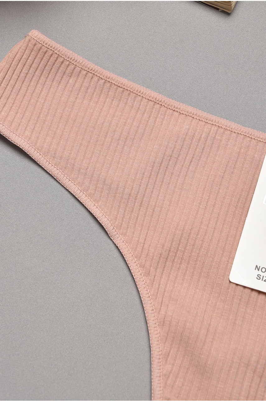 Стринги женские однотонные пудрового цвета 9143 204858