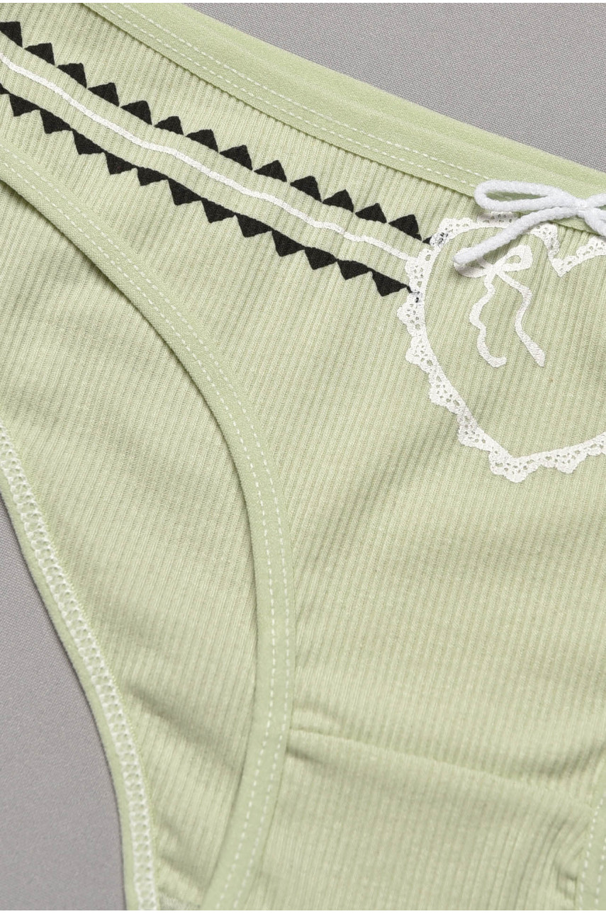 Трусы женские мятного цвета с принтом 2399 204864