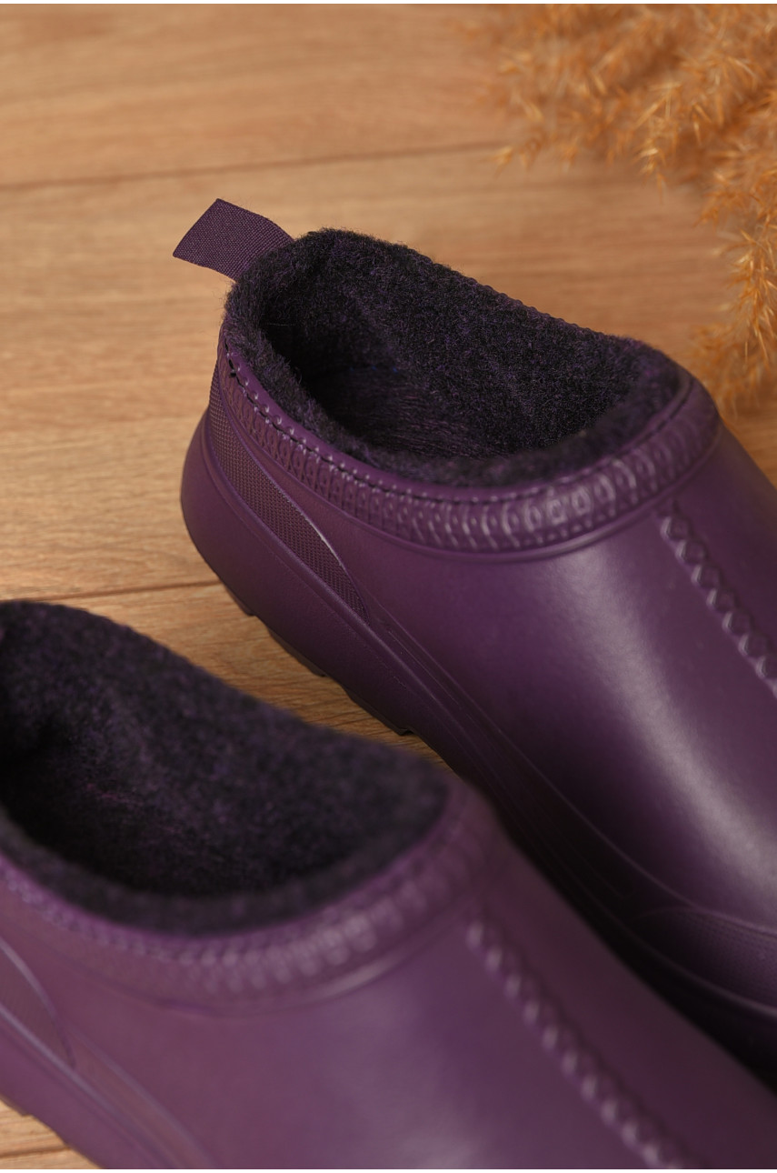 Калоші жіночі на хутрі фіолетового кольору ВМ-35 204868