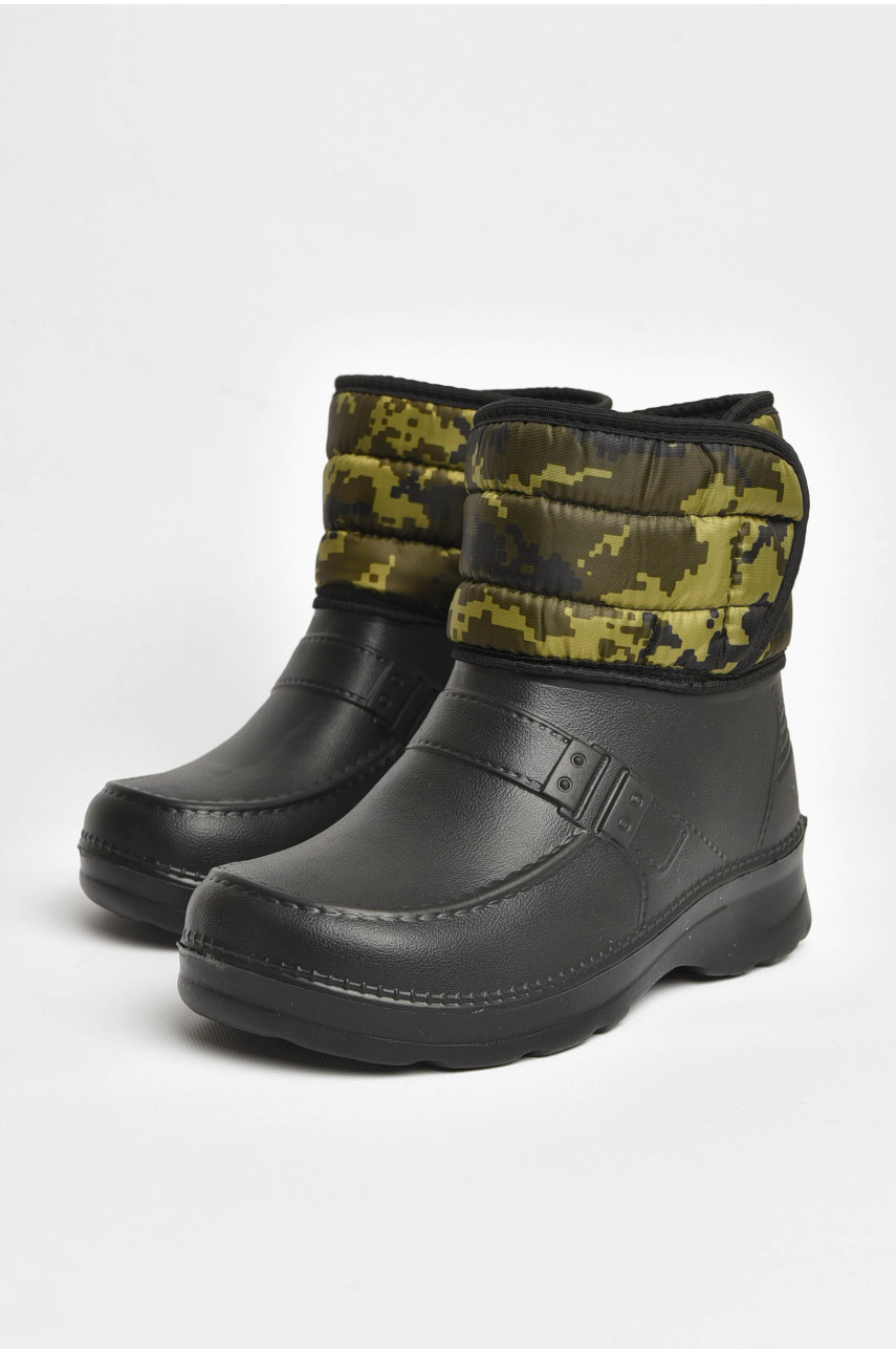 Дутики мужские пена на  меху черного цвета К-3 204870