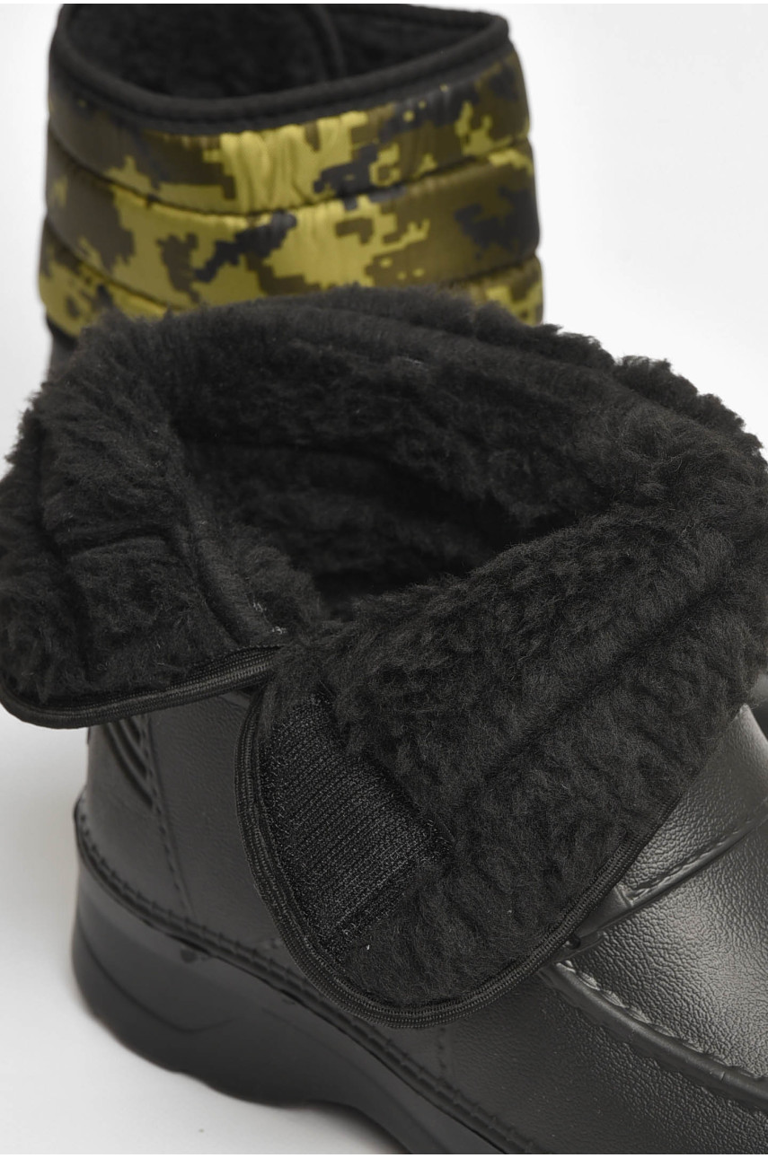 Дутики мужские пена на  меху черного цвета К-3 204870