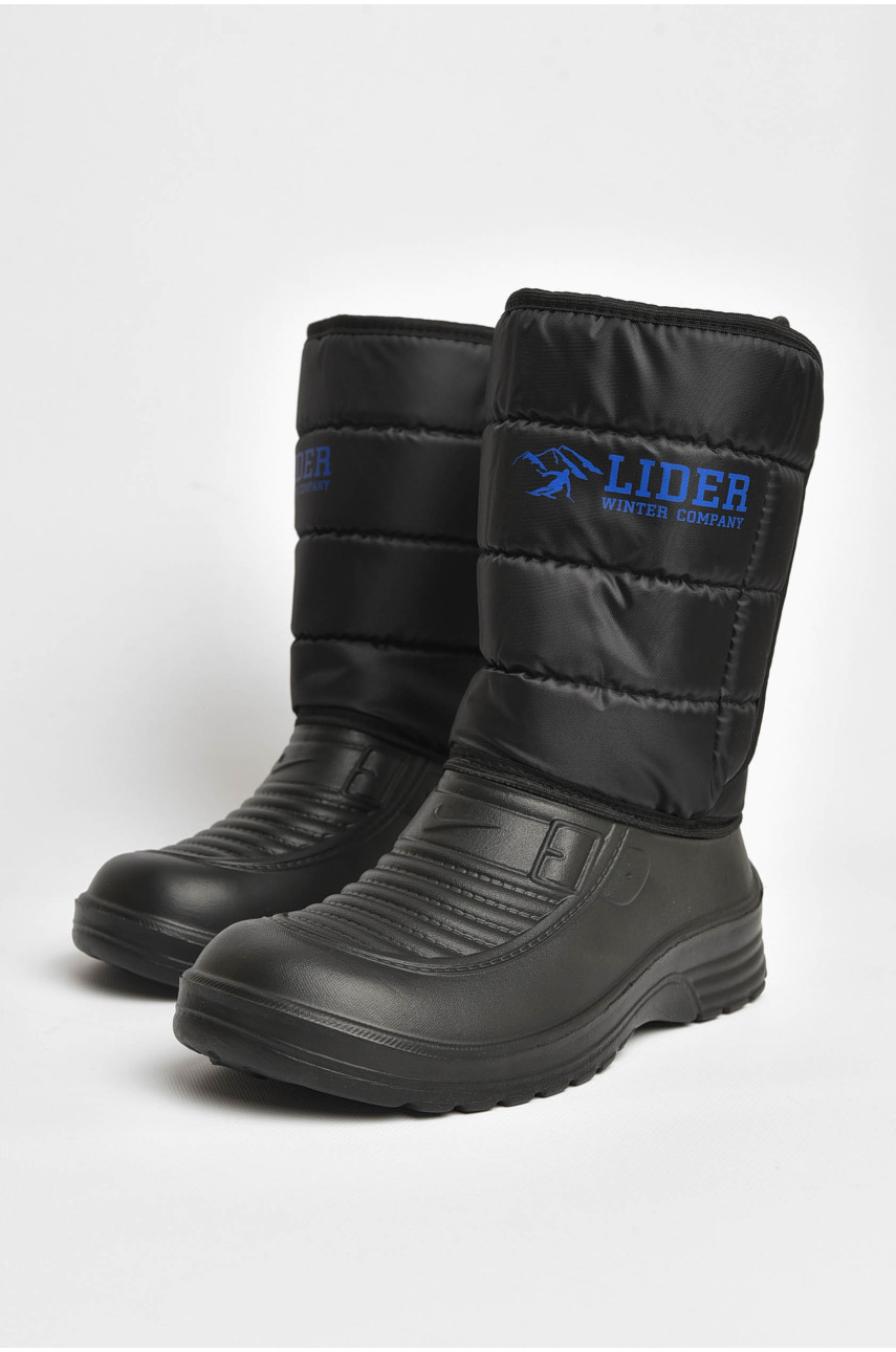 Дутики мужские пена на  меху черного цвета СМ-1 204871