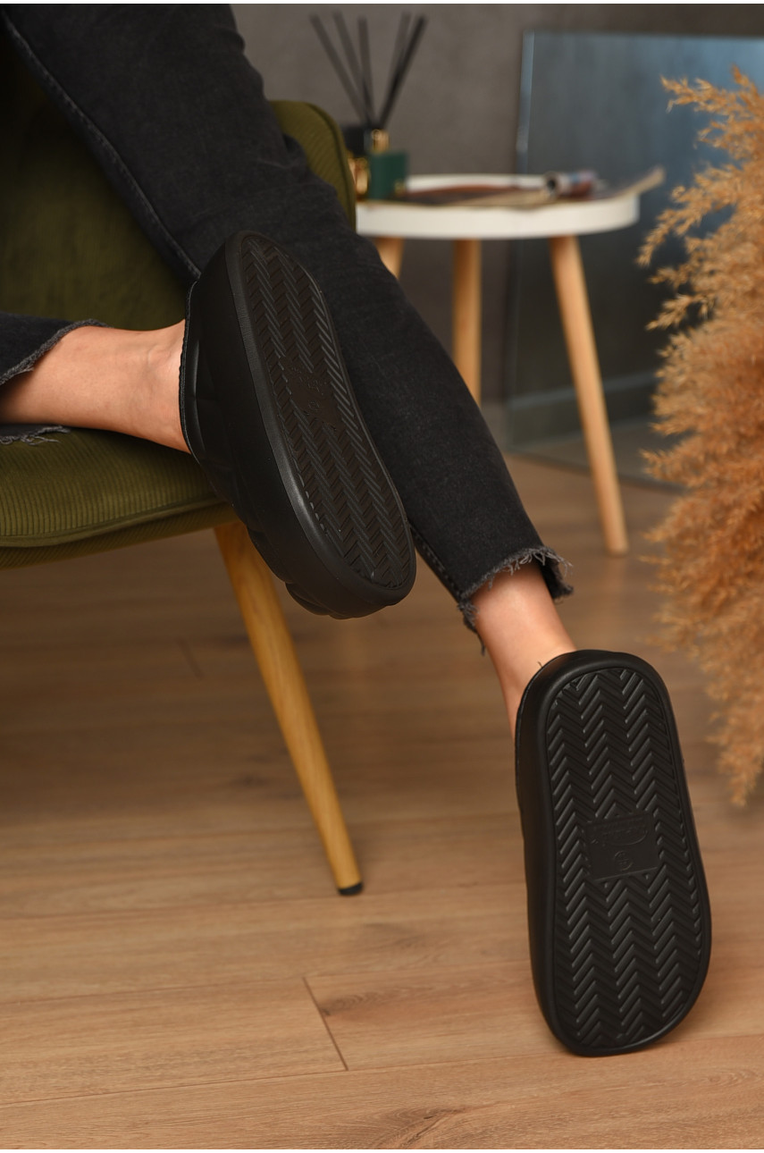 Калоші без задника утеплені чорного кольору 602 204873