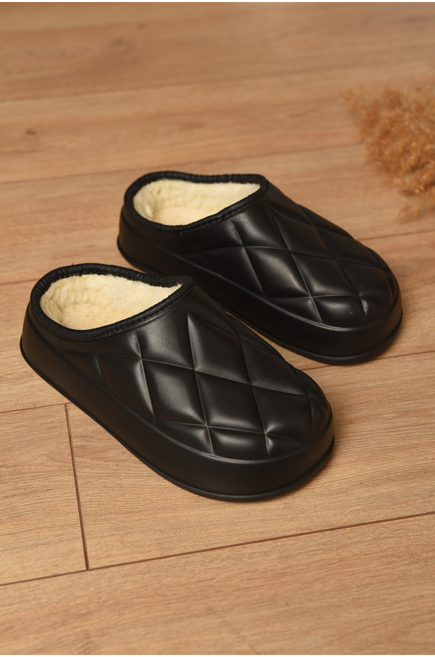 Калоші без задника утеплені чорного кольору 602 204873