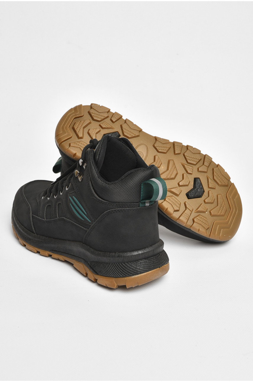 Ботинки мужские зимние на меху черного цвета YB10604-5 204882