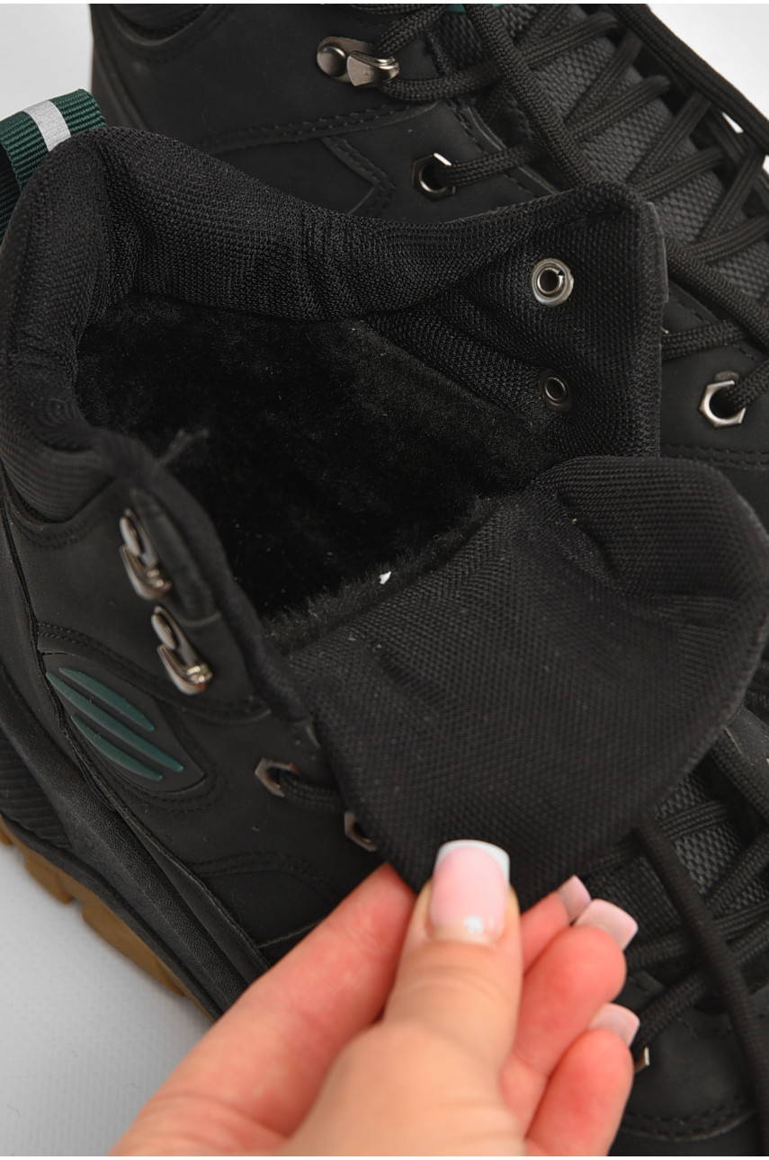 Ботинки мужские зимние на меху черного цвета YB10604-5 204882