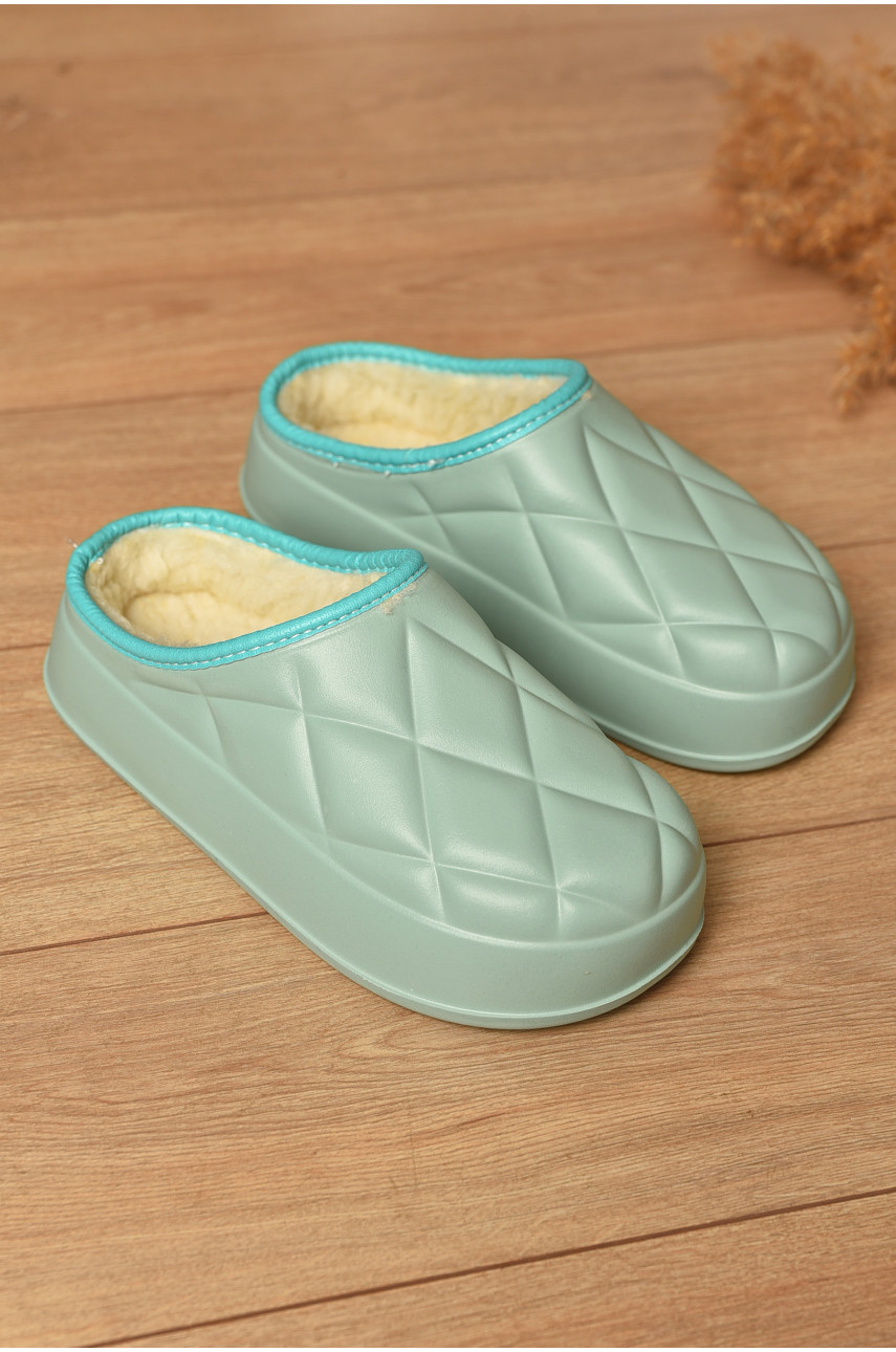 Галоши без задника утепленные мятного цвета 602 204885