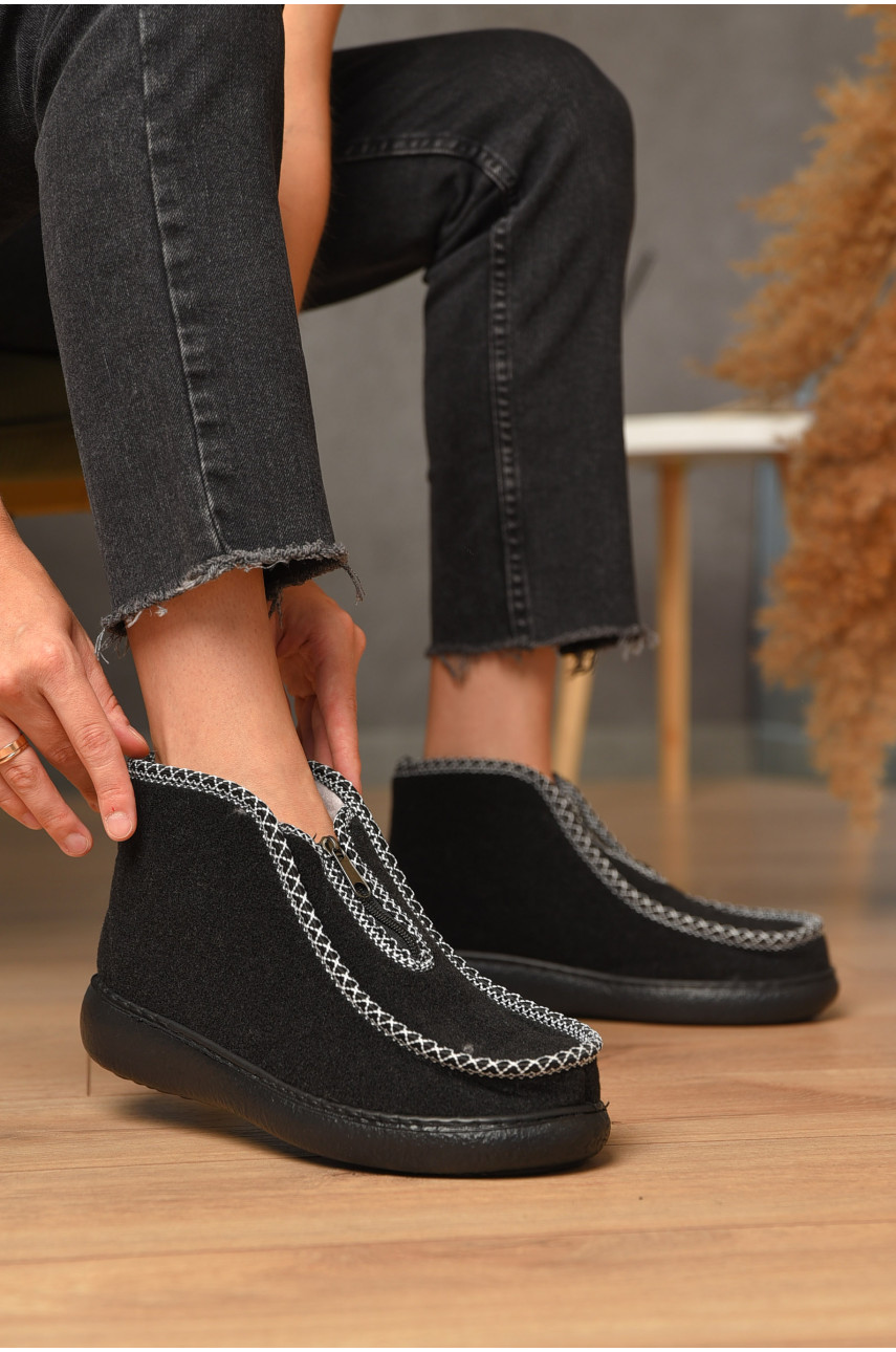 Бурки женские на меху черного цвета Бурок-03 204886