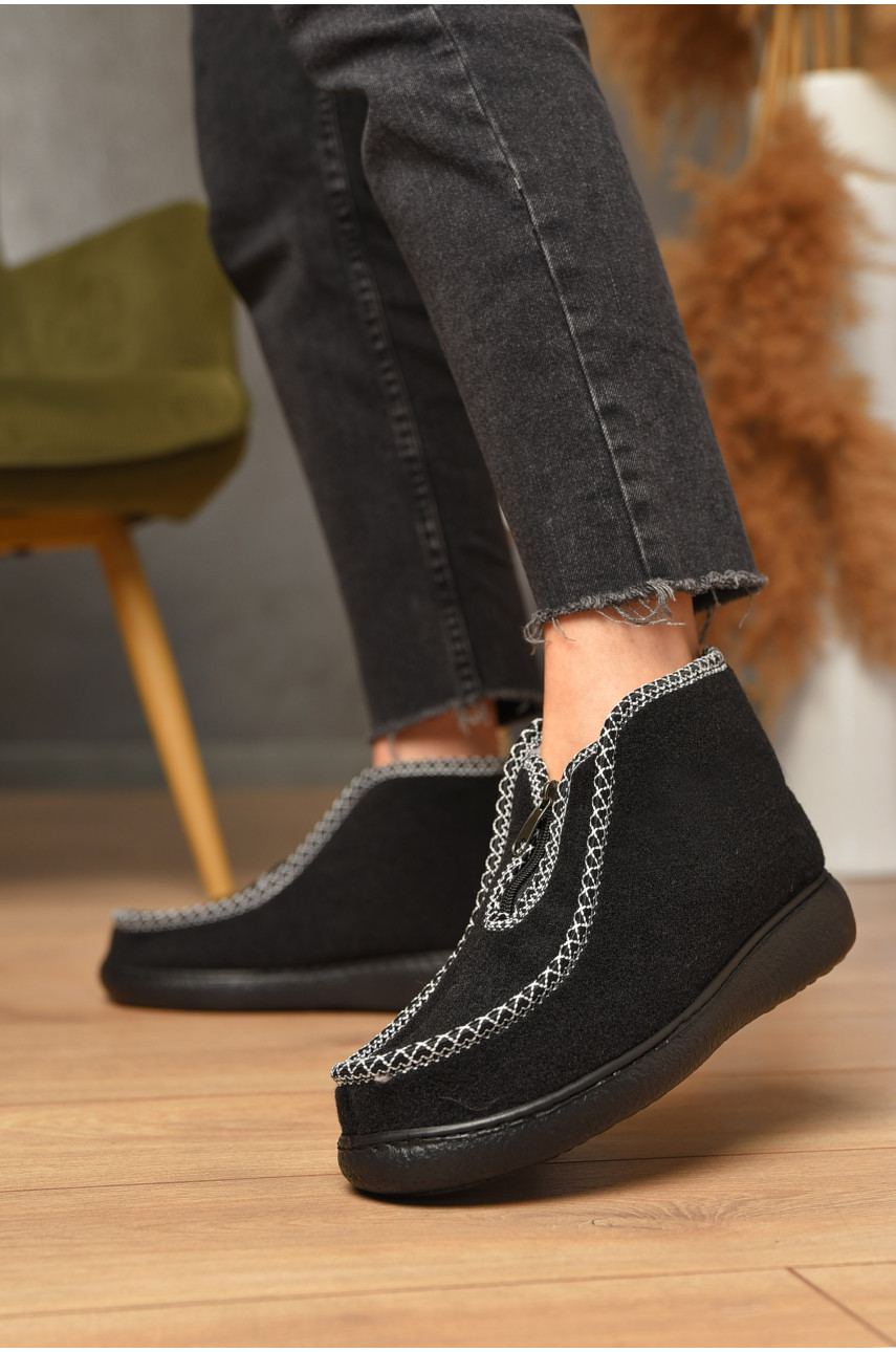 Бурки женские на меху черного цвета Бурок-03 204886