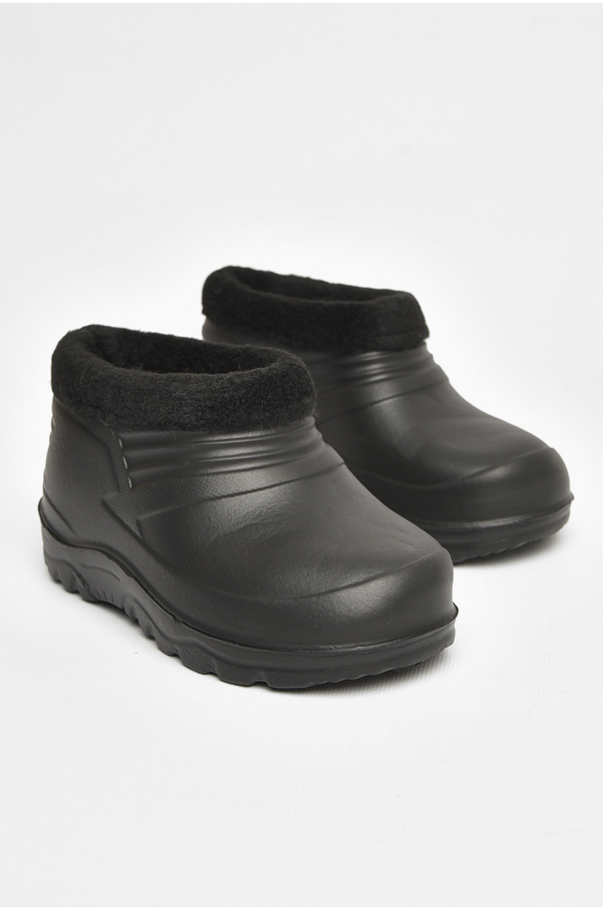 Галоші дитячі на флісі чорноого кольору 204889