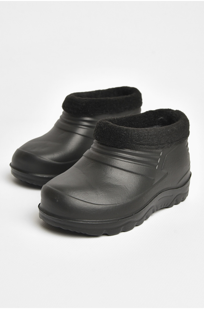 Галоші дитячі на флісі чорноого кольору 204889