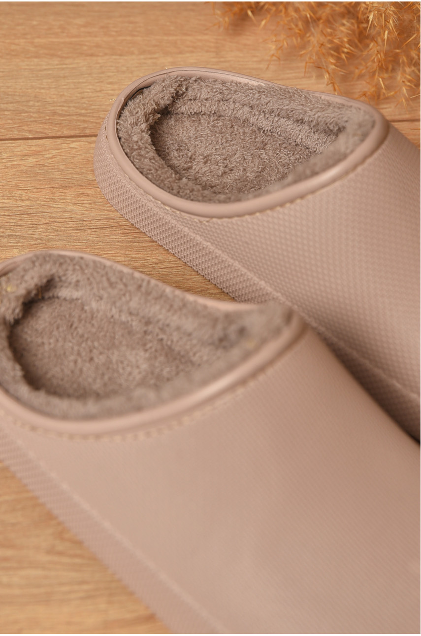 Галоши женские без задника утепленные светло-бежевого цвета С112 204898