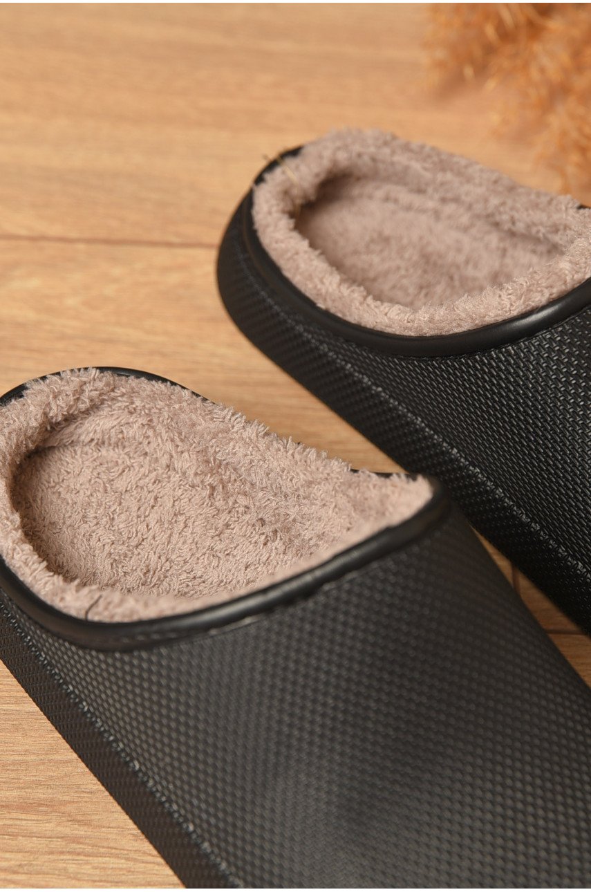 Калоші жіночі без задника утеплені чорного кольору С100 204907