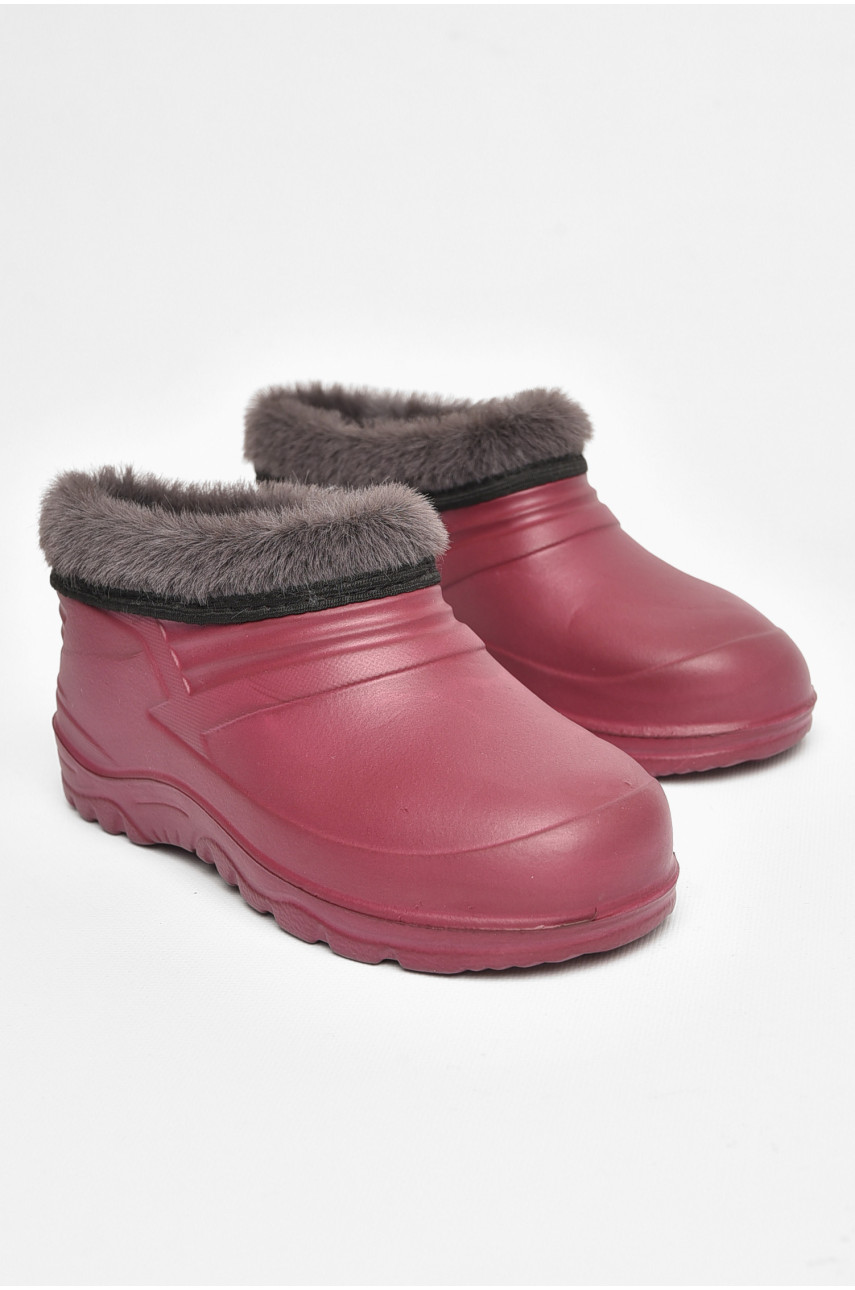 Галоші дитячі на флісі бордового кольору Payas 204910