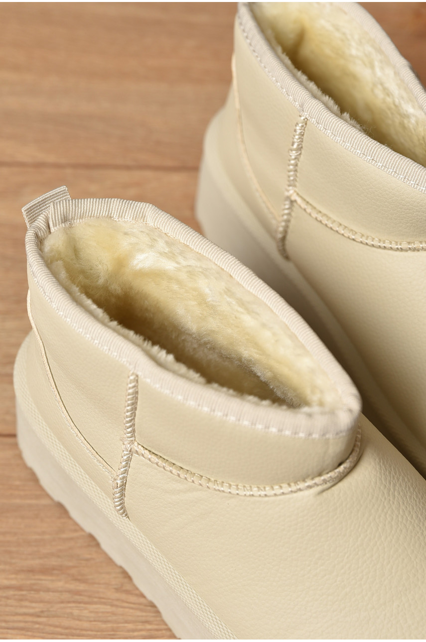 Уггі жіночі на хутрі молочного кольору 2025-53-2 204923