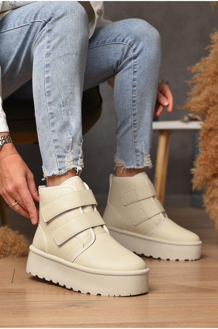 Уггі жіночі на хутрі молочного кольору 2025-55-2 204924