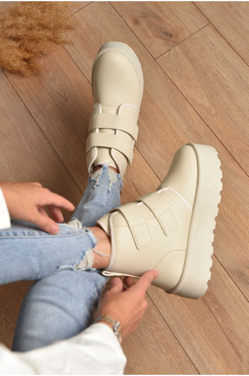 Уггі жіночі на хутрі молочного кольору 2025-55-2 204924