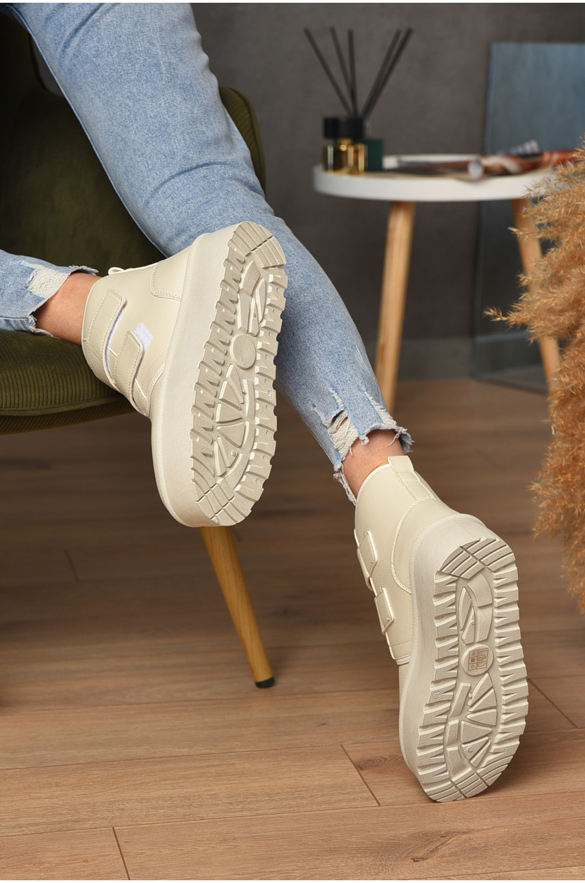 Уггі жіночі на хутрі молочного кольору 2025-55-2 204924