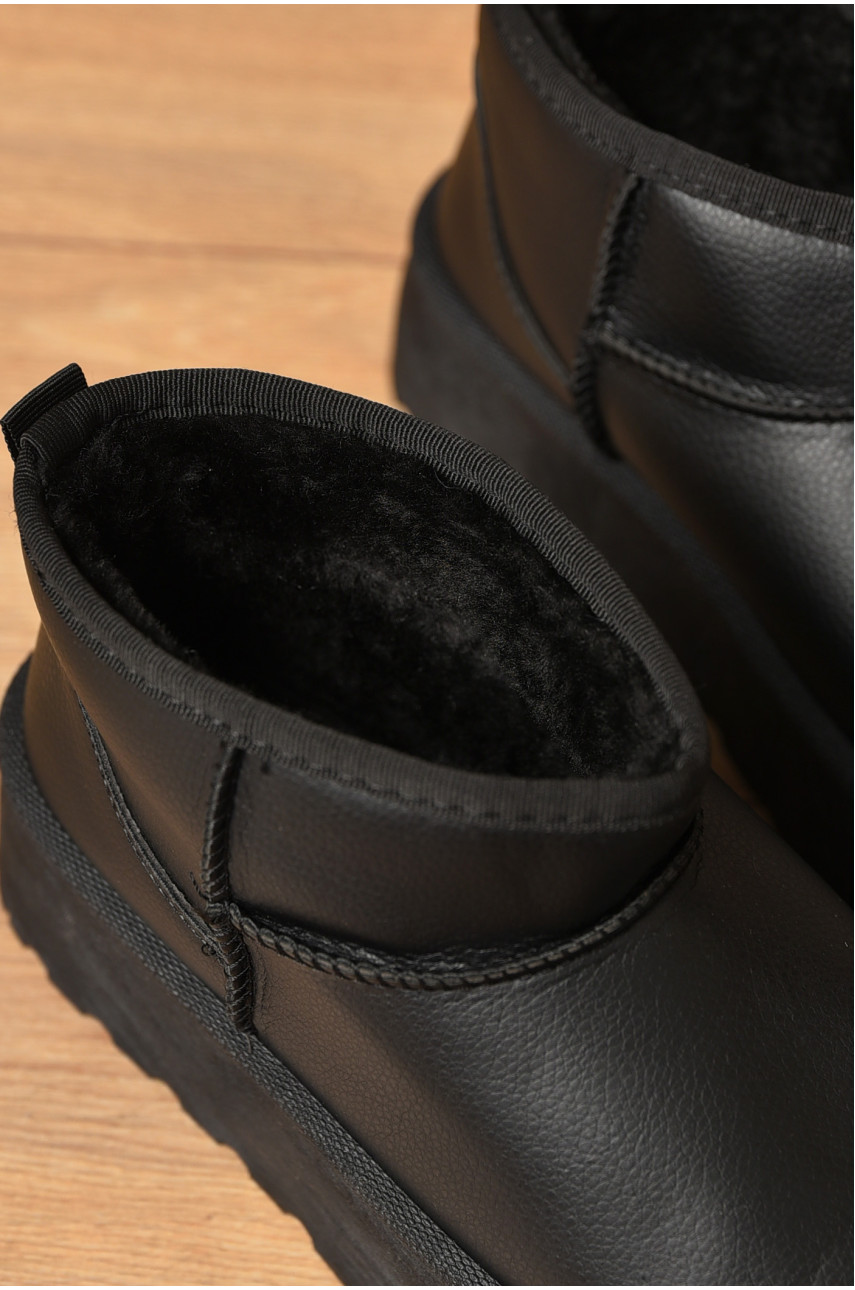 Уггі жіночі на хутрі чорного кольору 2025-53-1 204930