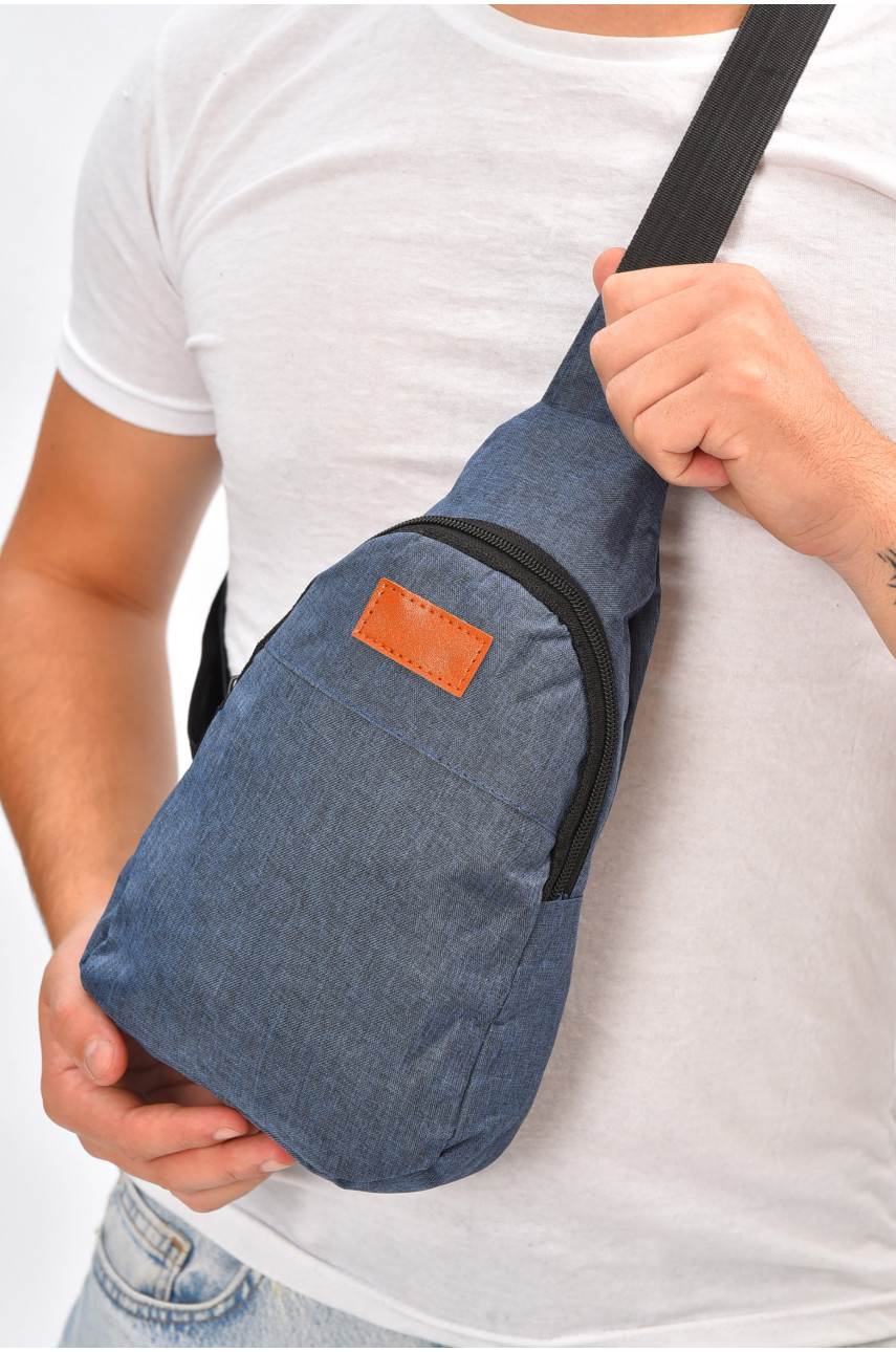 Рюкзак чоловічий спортивний 3в1 синього кольору з принтом 204939