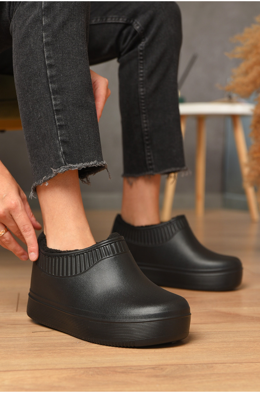 Калоші жіночі утеплені чорного кольору 630(10) 204945