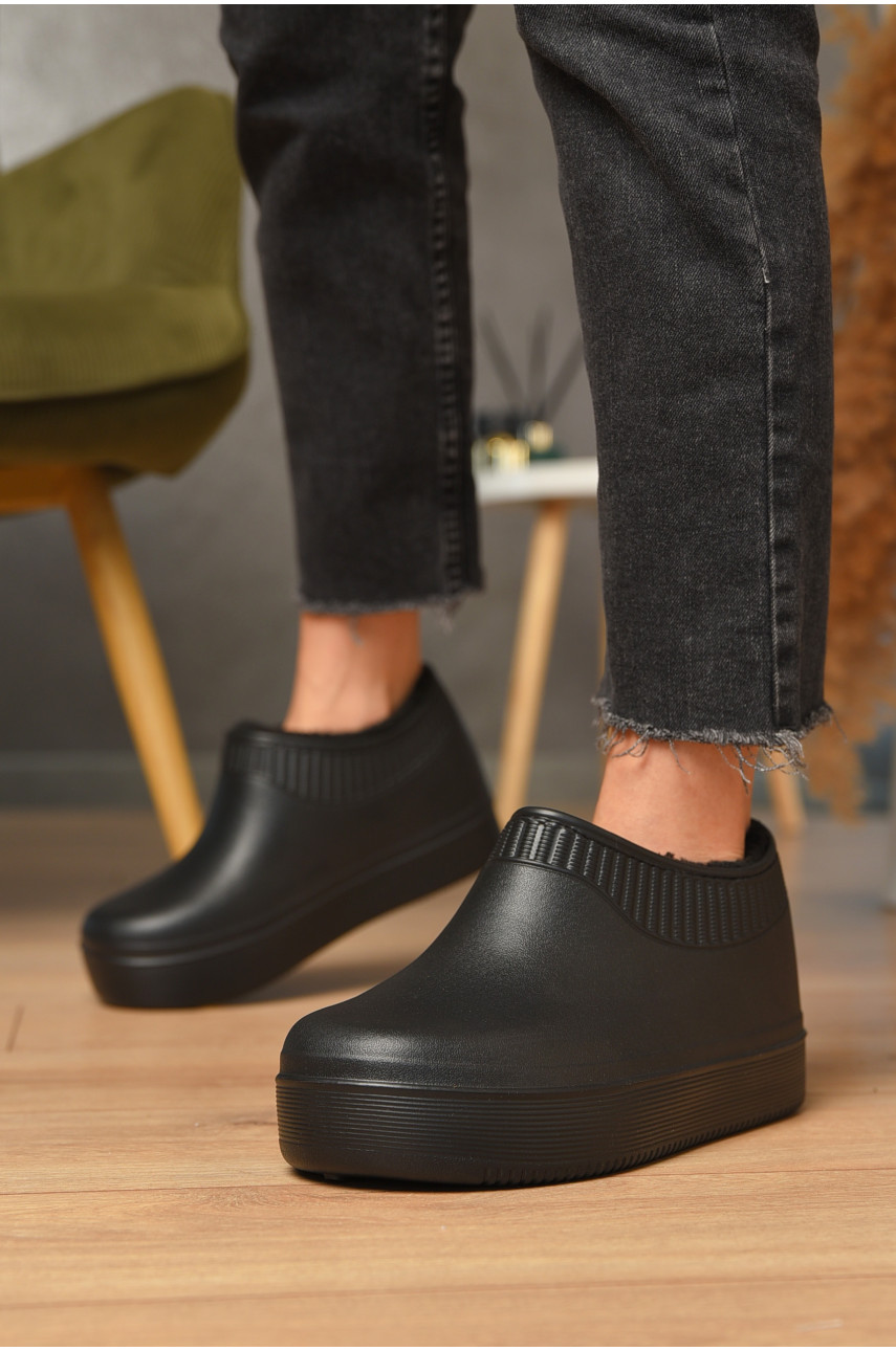 Калоші жіночі утеплені чорного кольору 630(10) 204945