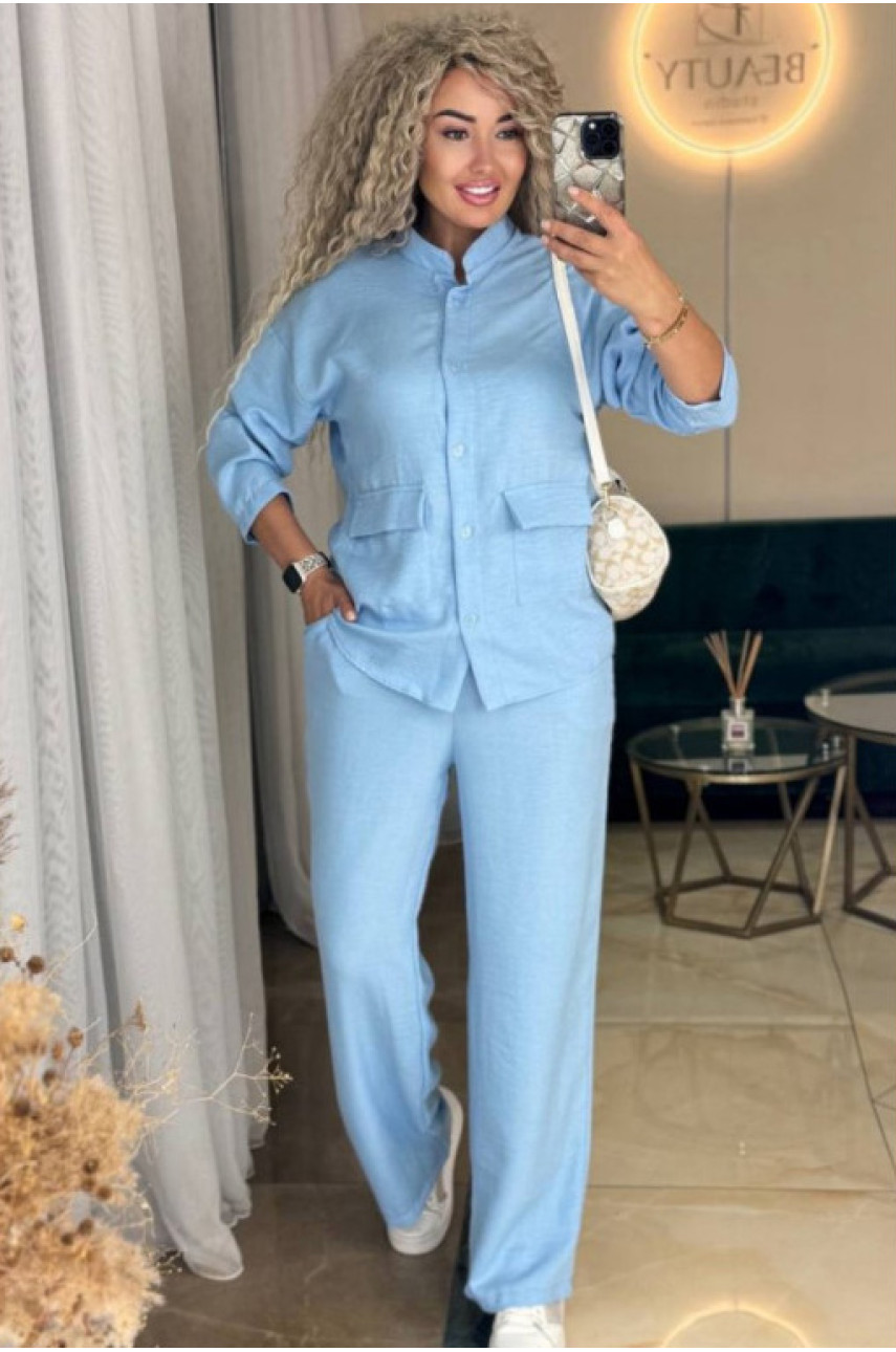 Костюм женский голубого цвета 3013 204946